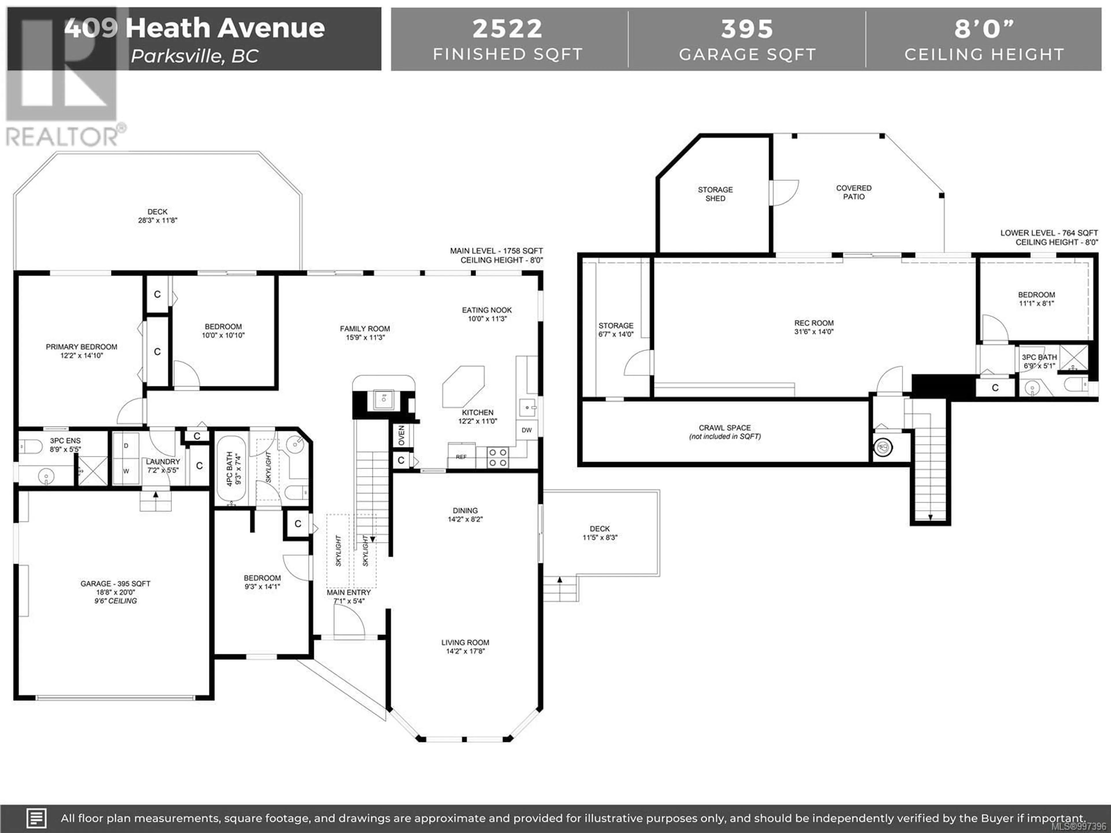 Floor plan for 409 HEATH AVENUE, Parksville British Columbia V9P1V3