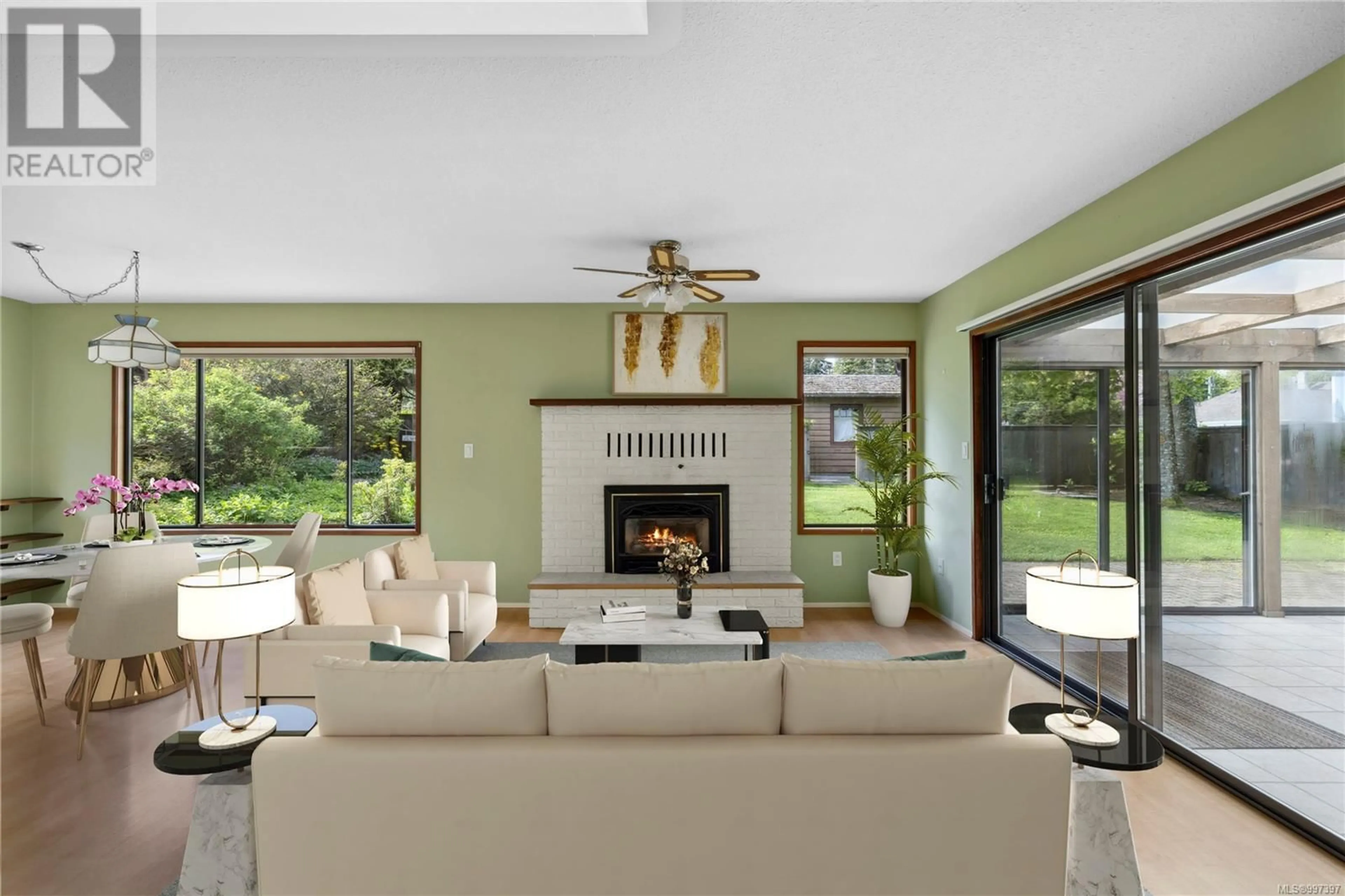 Living room with furniture, ceramic/tile floor for 496 CRESCENT ROAD WEST, Qualicum Beach British Columbia V9K1J4