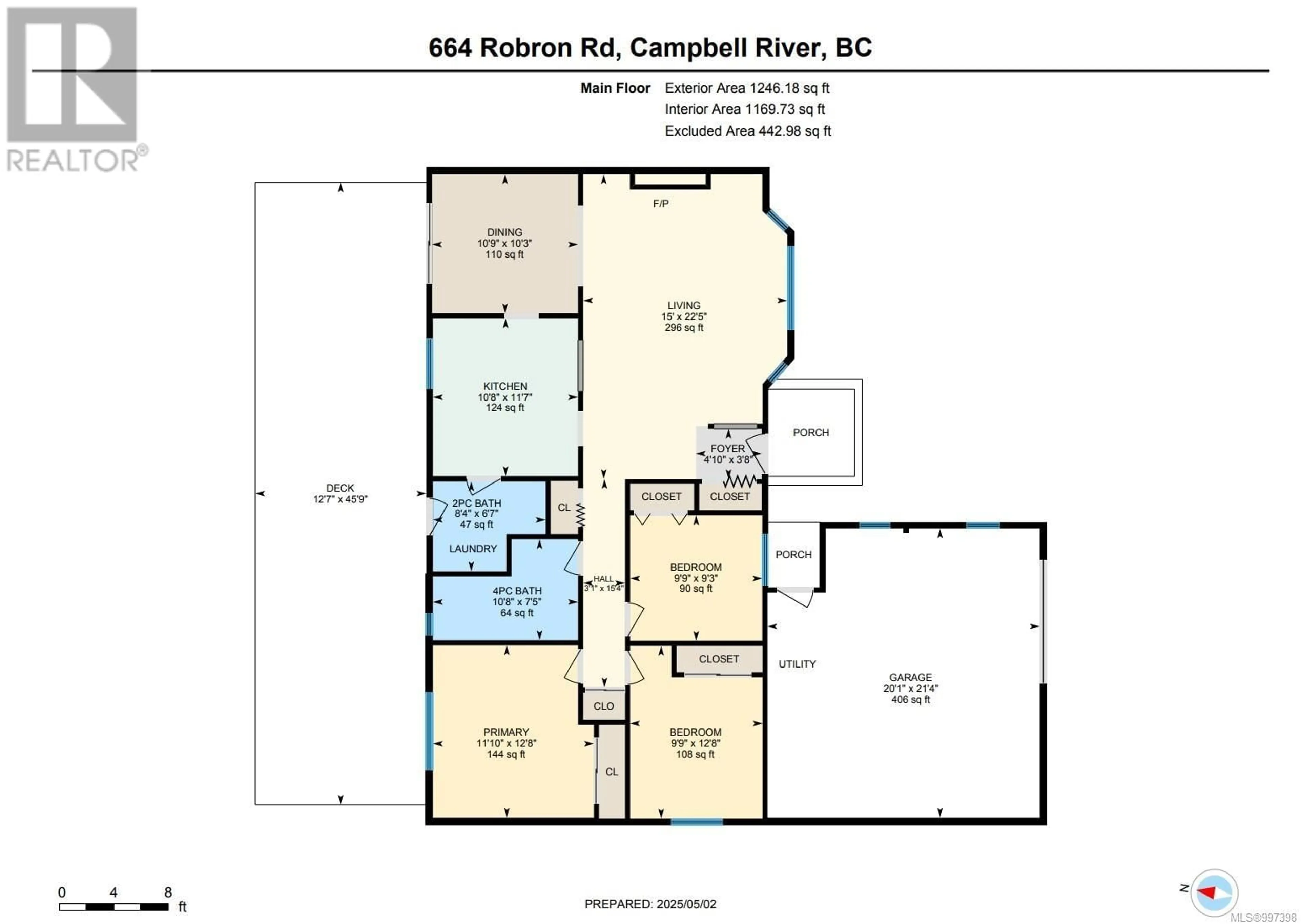 Floor plan for 664 ROBRON ROAD, Campbell River British Columbia V9W5Z2
