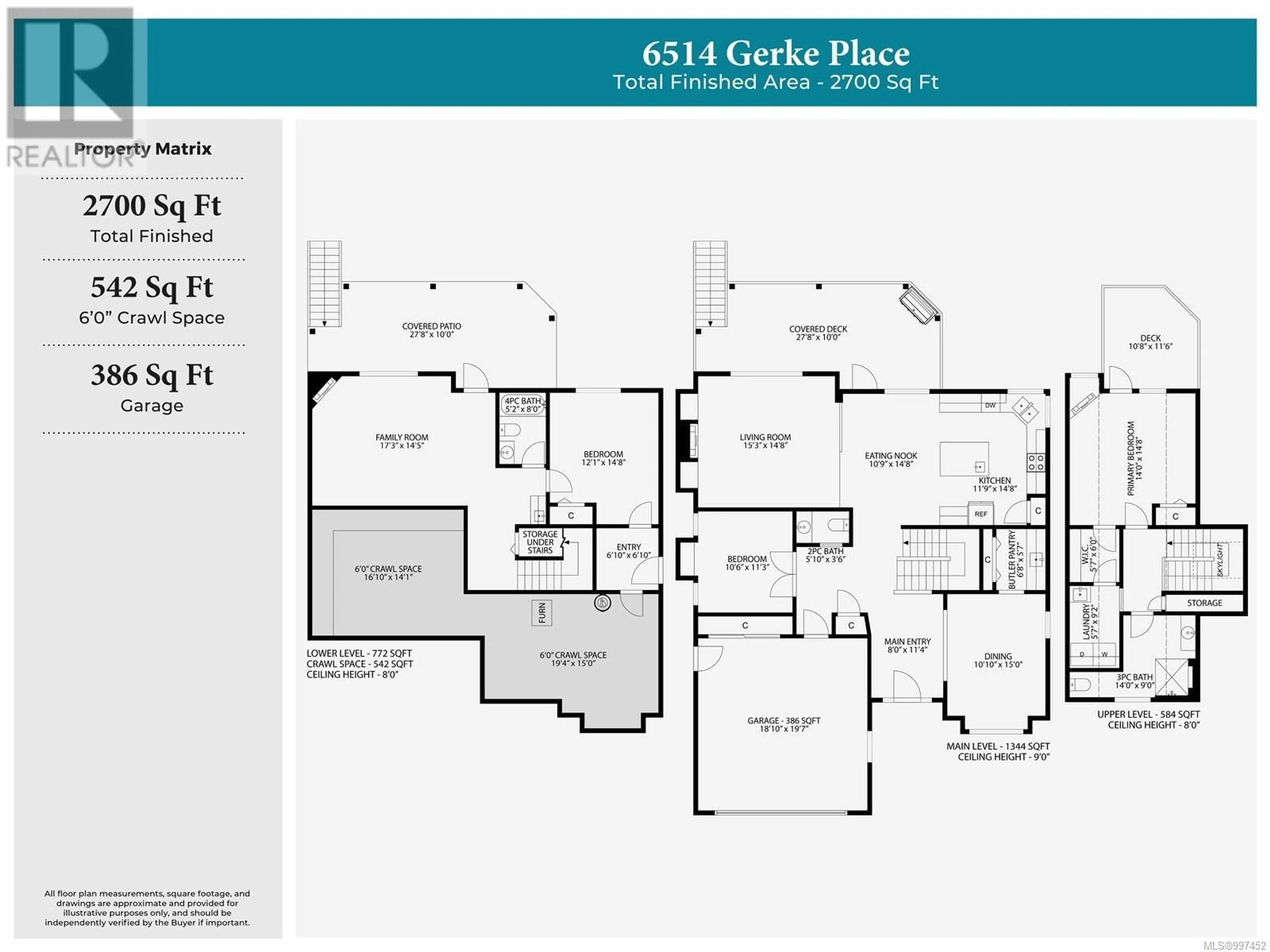 Floor plan for 6514 GERKE PLACE, Nanaimo British Columbia V9V1V8