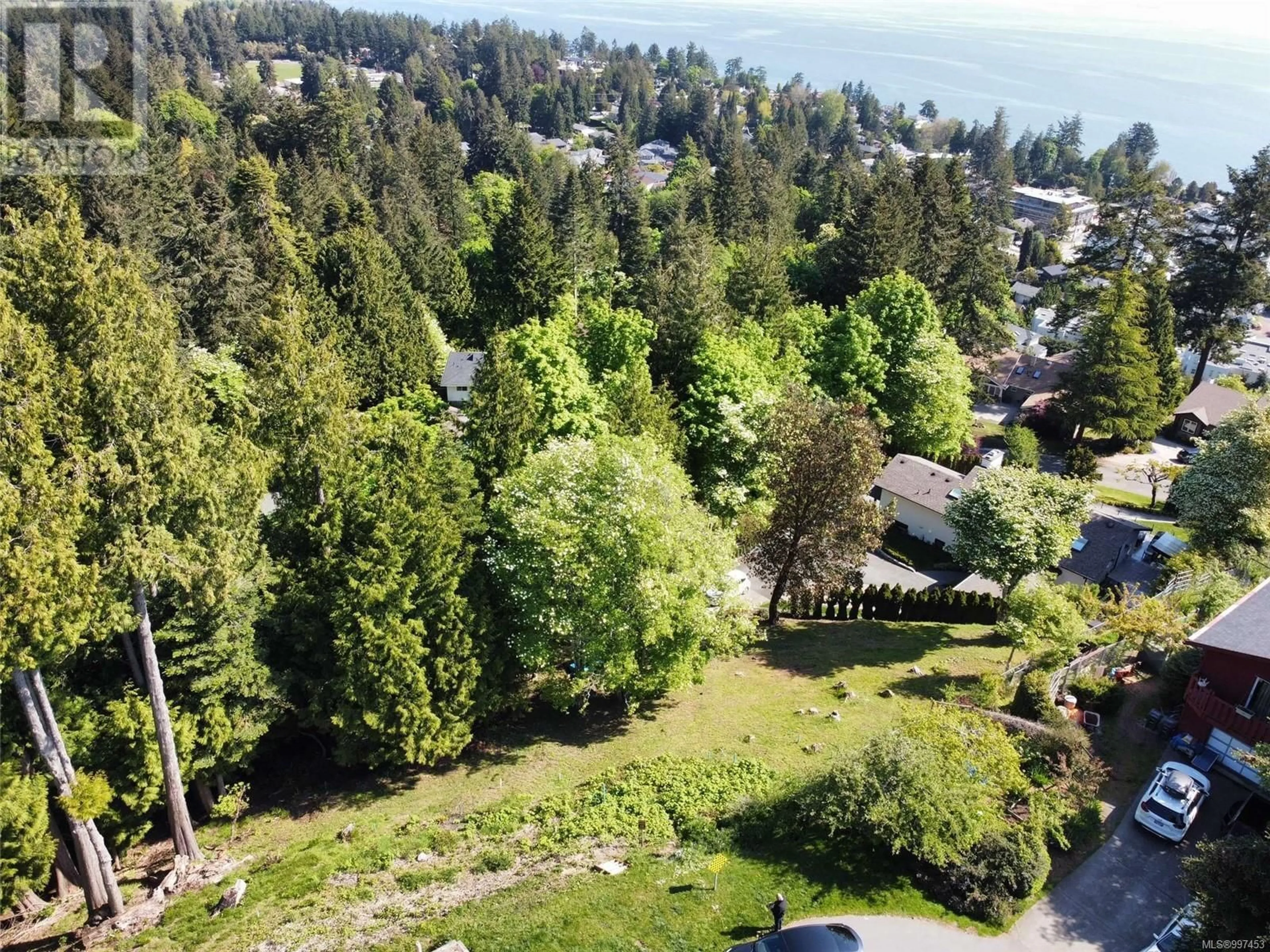 A pic from outside/outdoor area/front of a property/back of a property/a pic from drone, water/lake/river/ocean view for LOT A - 5070 CATALINA TERRACE, Saanich British Columbia V8Y2A5