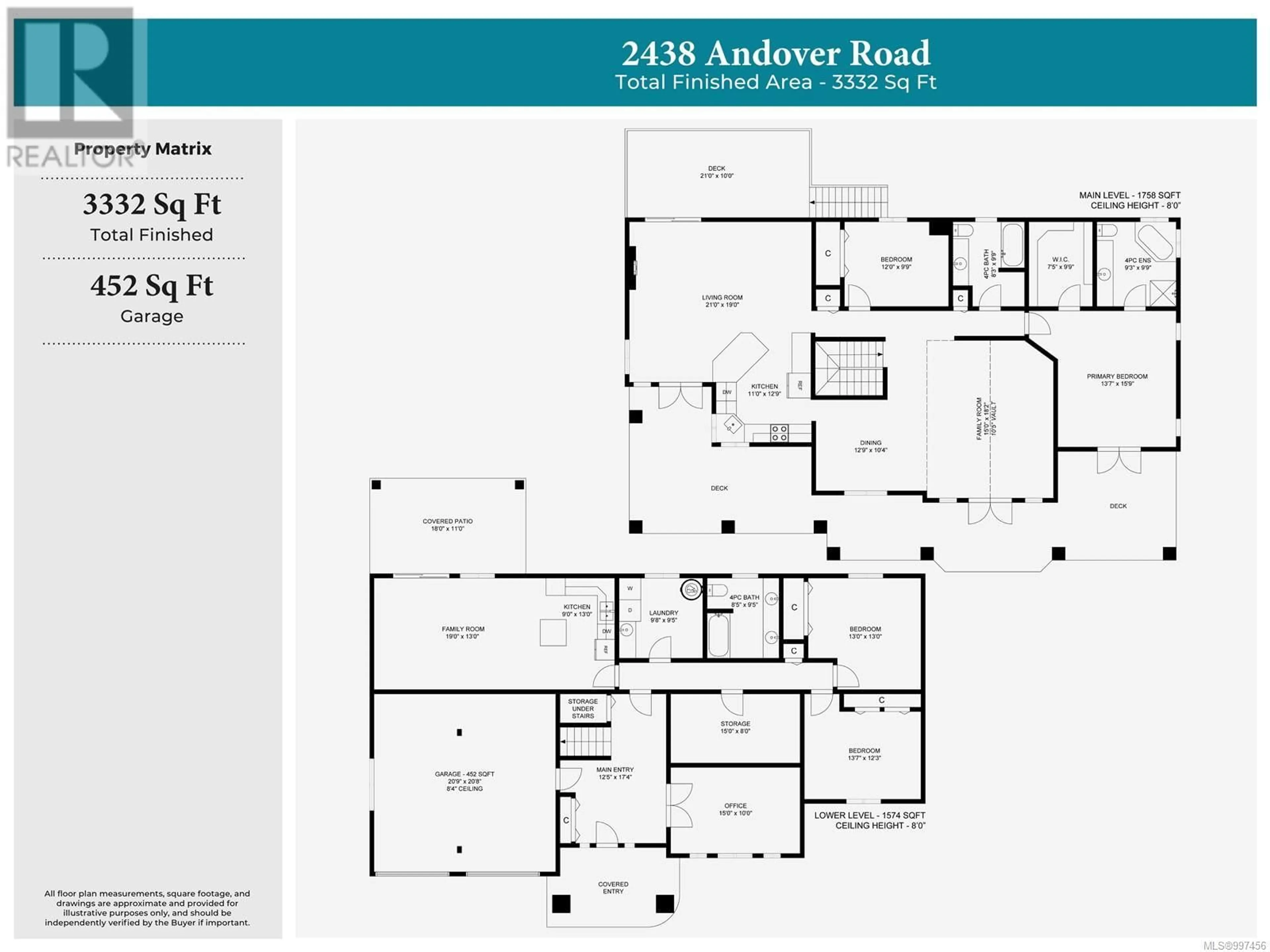 Floor plan for 2438 ANDOVER ROAD, Nanoose Bay British Columbia V9P9G9