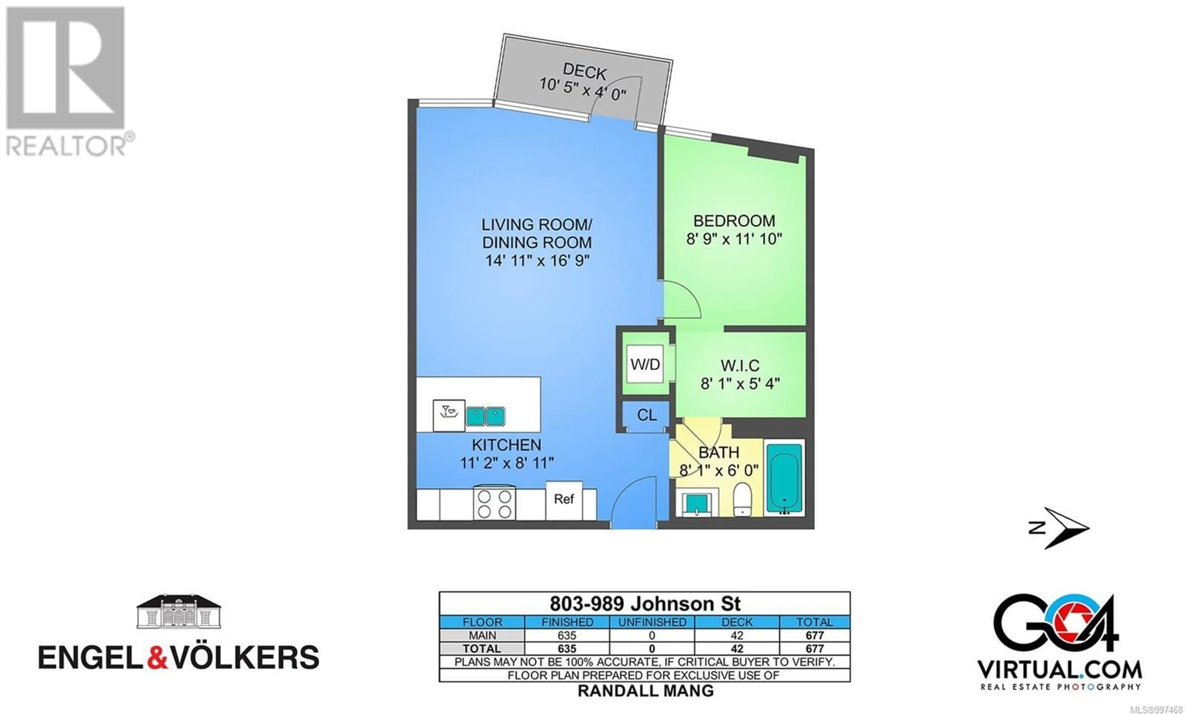Floor plan for 803 - 989 JOHNSON STREET, Victoria British Columbia V8V0E3