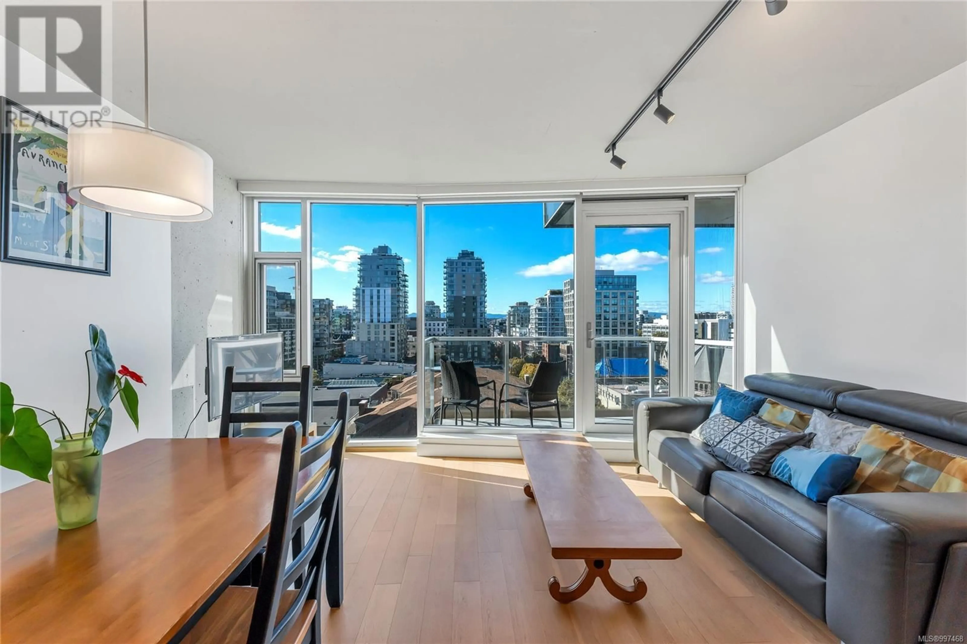 Living room with furniture, unknown for 803 - 989 JOHNSON STREET, Victoria British Columbia V8V0E3