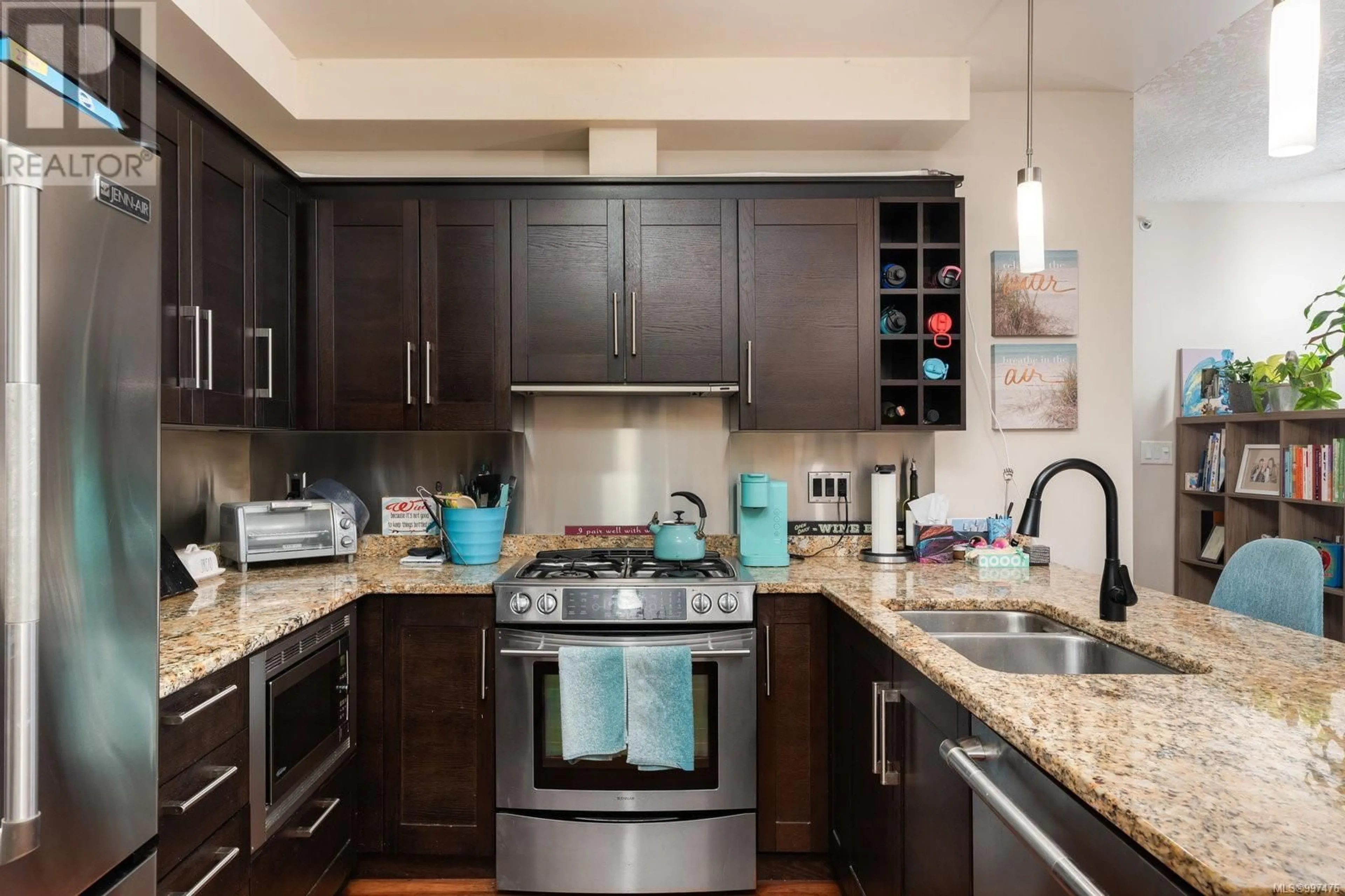 Contemporary kitchen, ceramic/tile floor for S204 - 737 HUMBOLDT STREET, Victoria British Columbia V8W1B1
