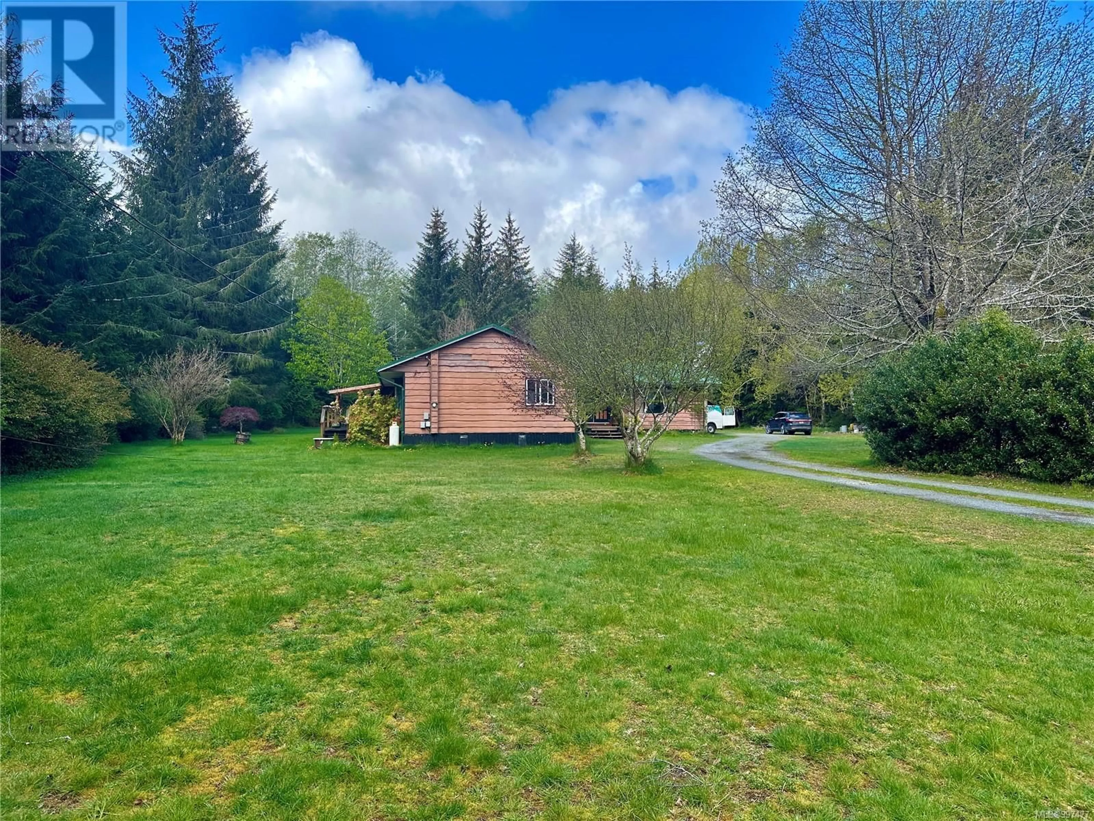 A pic from outside/outdoor area/front of a property/back of a property/a pic from drone, forest/trees view for 901 NIMPKISH HEIGHTS ROAD, Hyde Creek British Columbia V0N2R0
