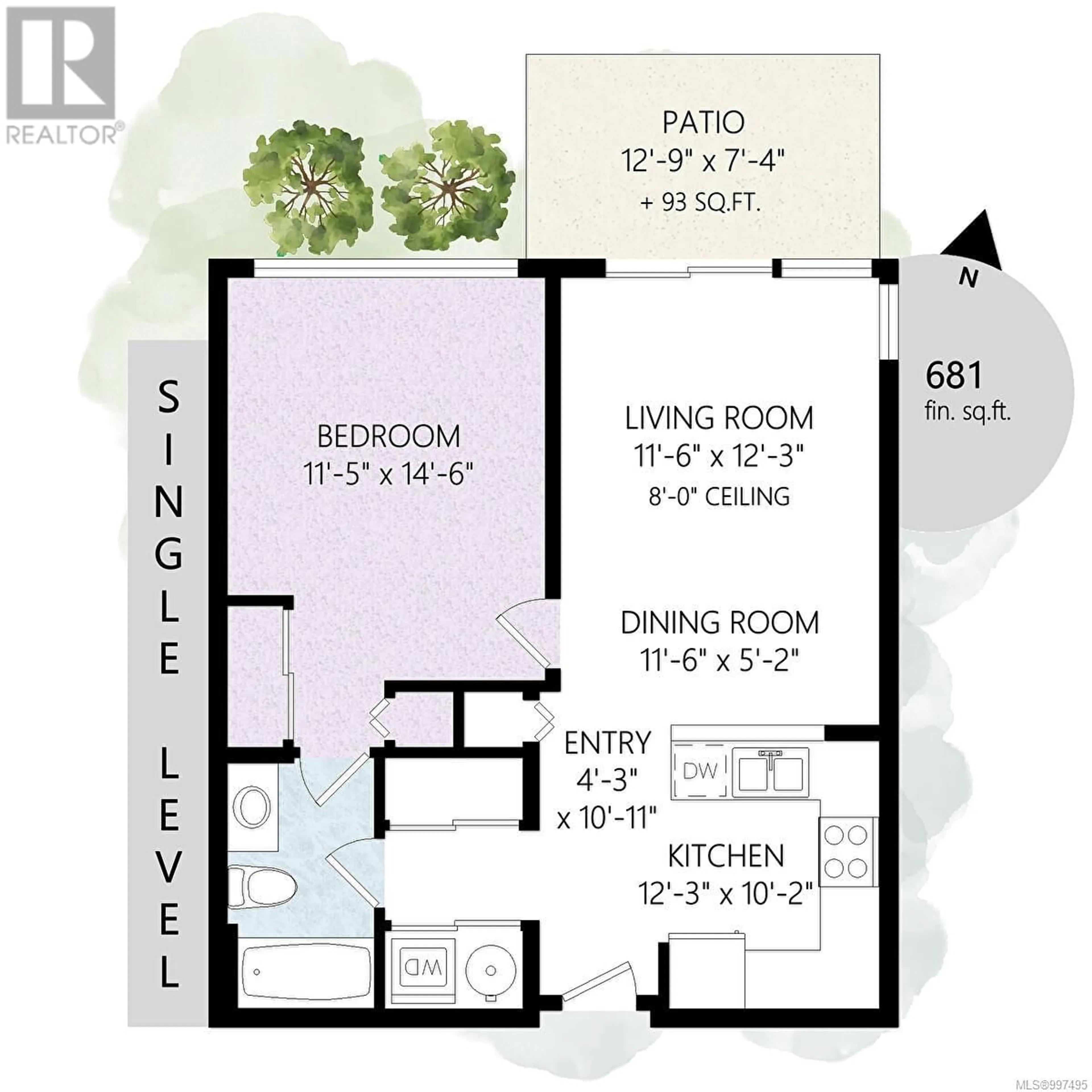 Floor plan for 103 - 797 TYEE ROAD, Victoria British Columbia V9A7R4
