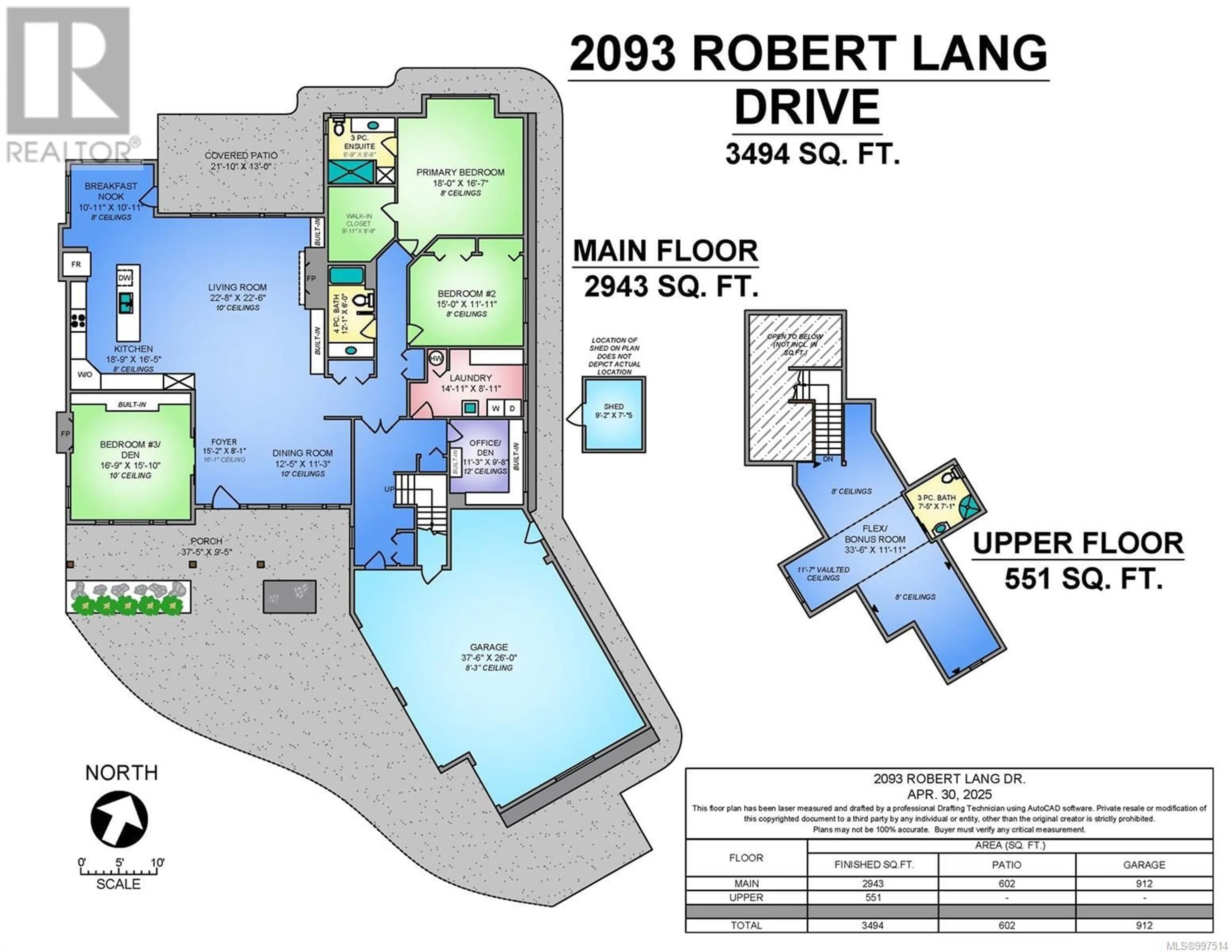 Floor plan for 2093 ROBERT LANG DRIVE, Courtenay British Columbia V9M1A4