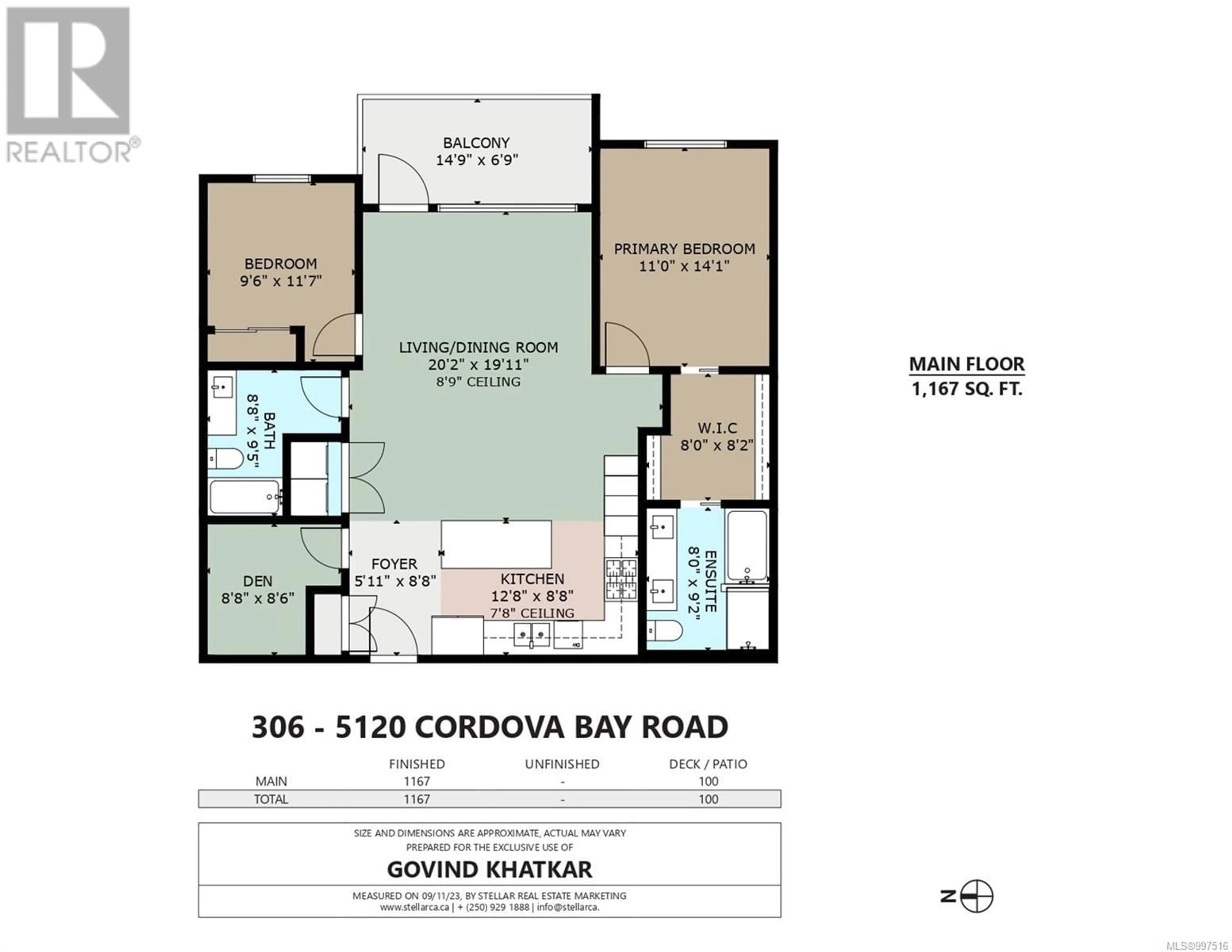 Floor plan for 306 - 5120 CORDOVA BAY ROAD, Saanich British Columbia V8Y2K5