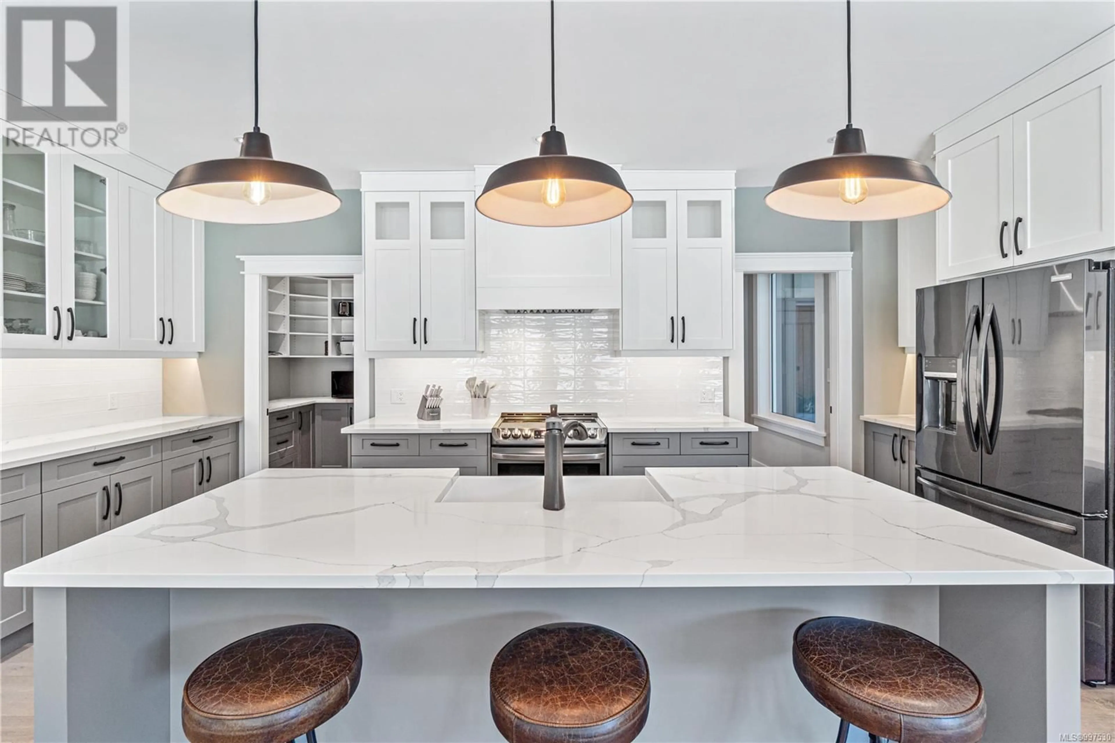 Contemporary kitchen, ceramic/tile floor for 1227 BURBANK ROAD, Qualicum Beach British Columbia V9K2J5