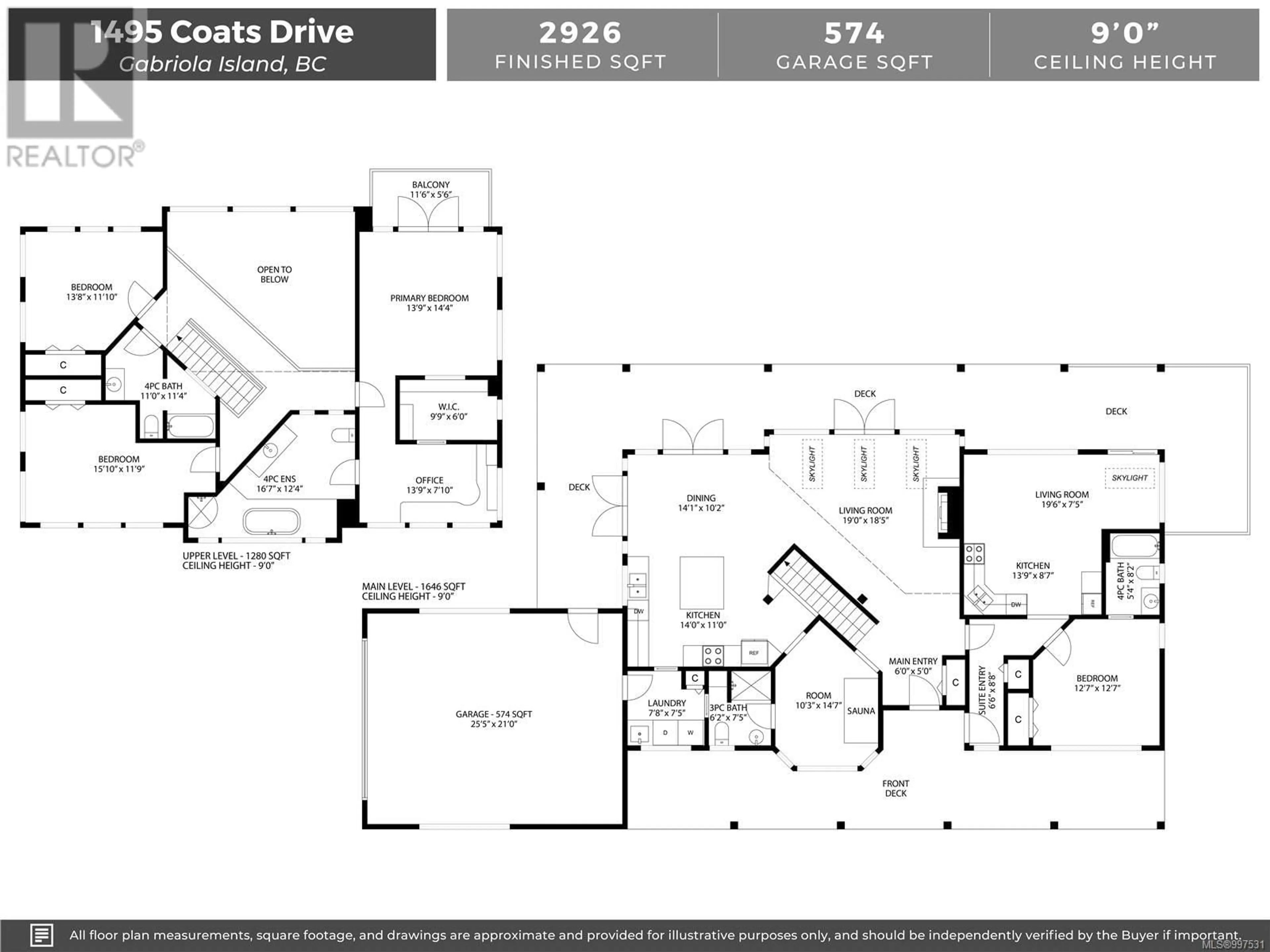 Floor plan for 1495 COATS DRIVE, Gabriola Island British Columbia V0R1X6