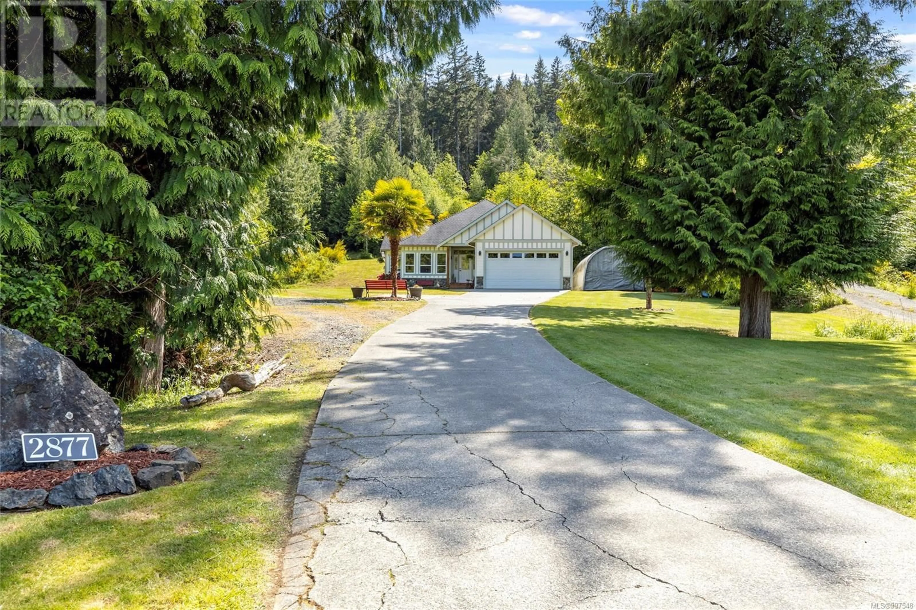 A pic from outside/outdoor area/front of a property/back of a property/a pic from drone, street for 2877 PATRICIA MARIE PLACE, Sooke British Columbia V9Z0J7
