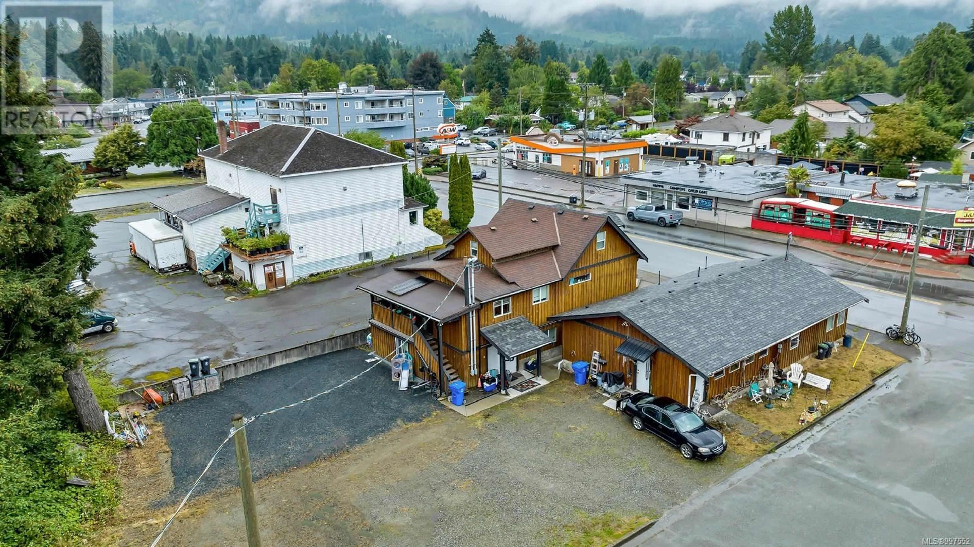 A pic from outside/outdoor area/front of a property/back of a property/a pic from drone, mountain view for 161 SOUTH SHORE ROAD, Lake Cowichan British Columbia V0R2G0