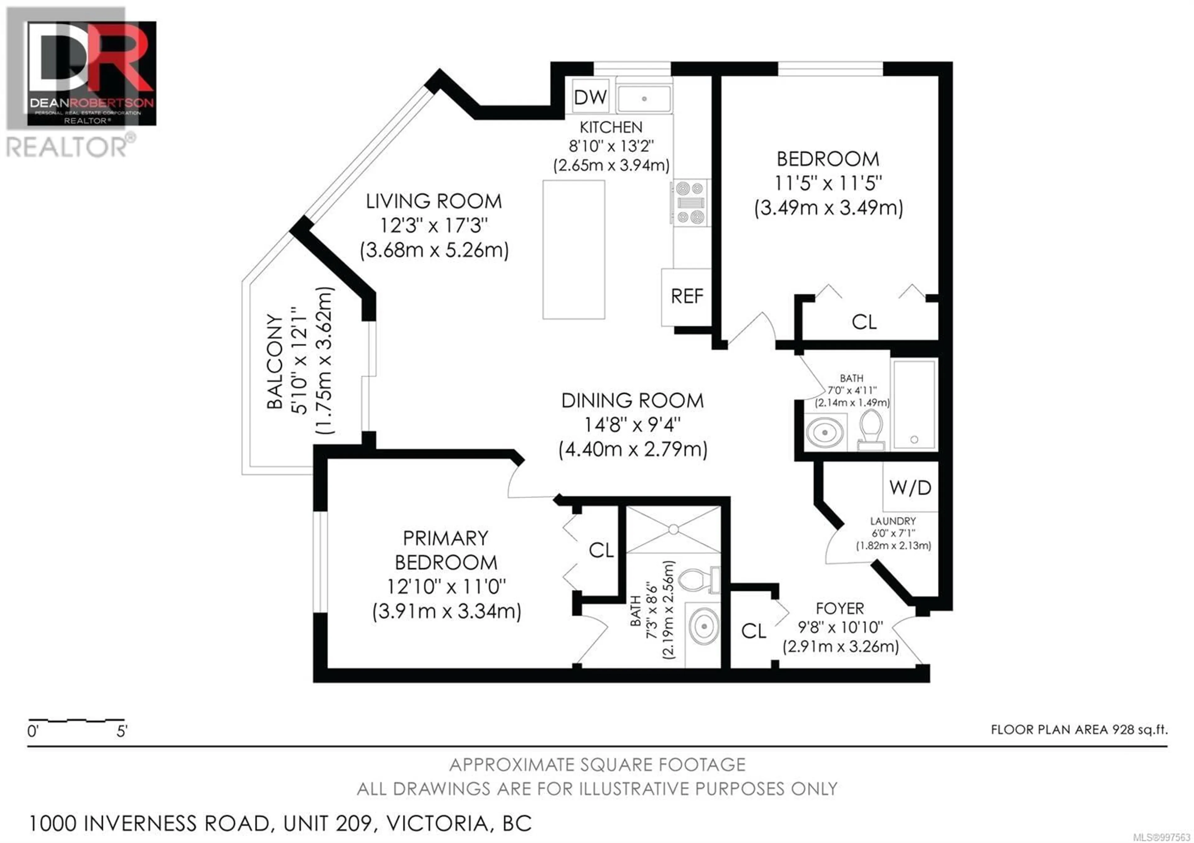 Floor plan for 209 - 1000 INVERNESS ROAD, Saanich British Columbia V8X2S1