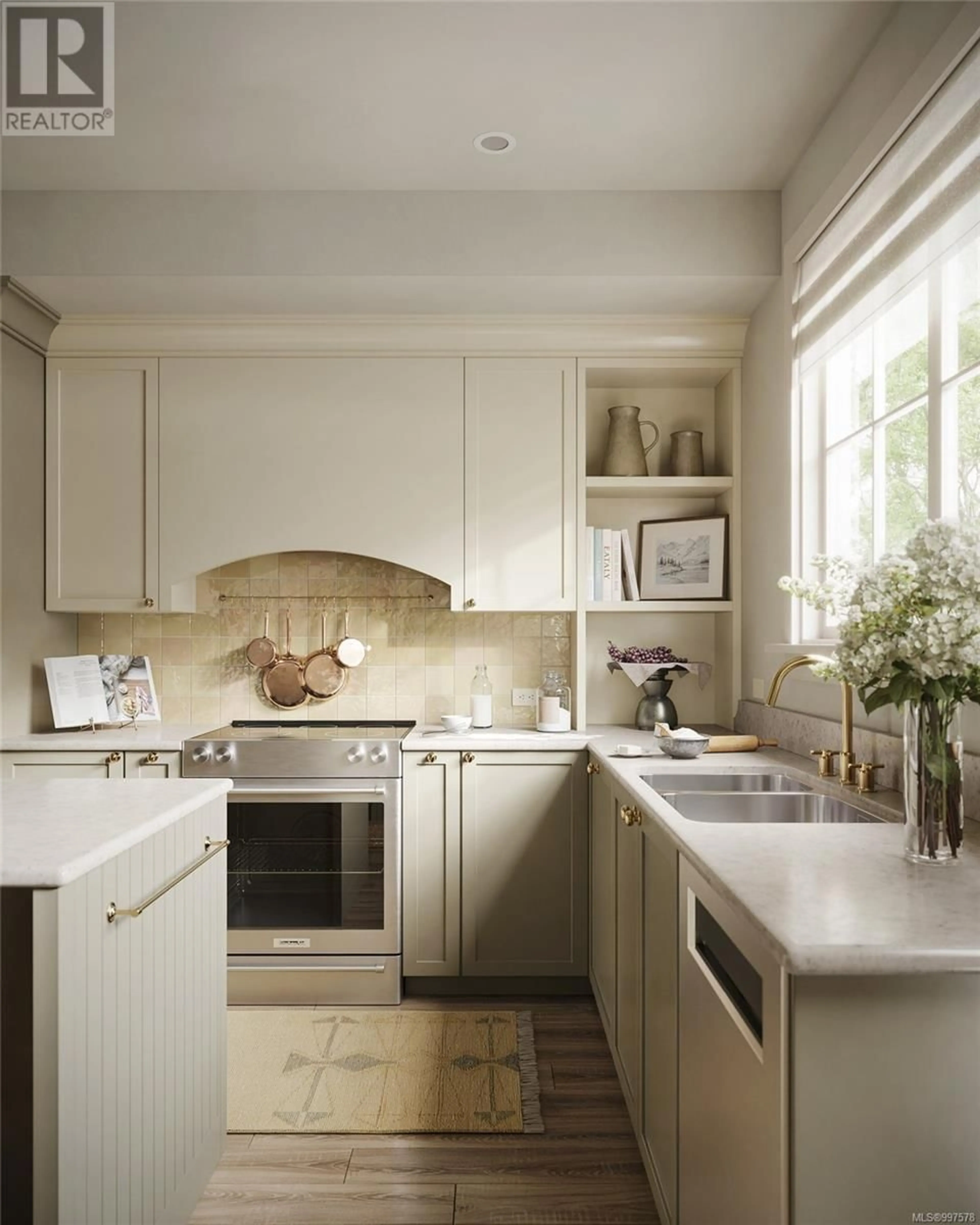 Contemporary kitchen, ceramic/tile floor for 3529 GREYSTONE CLOSE, Langford British Columbia V9C3X2