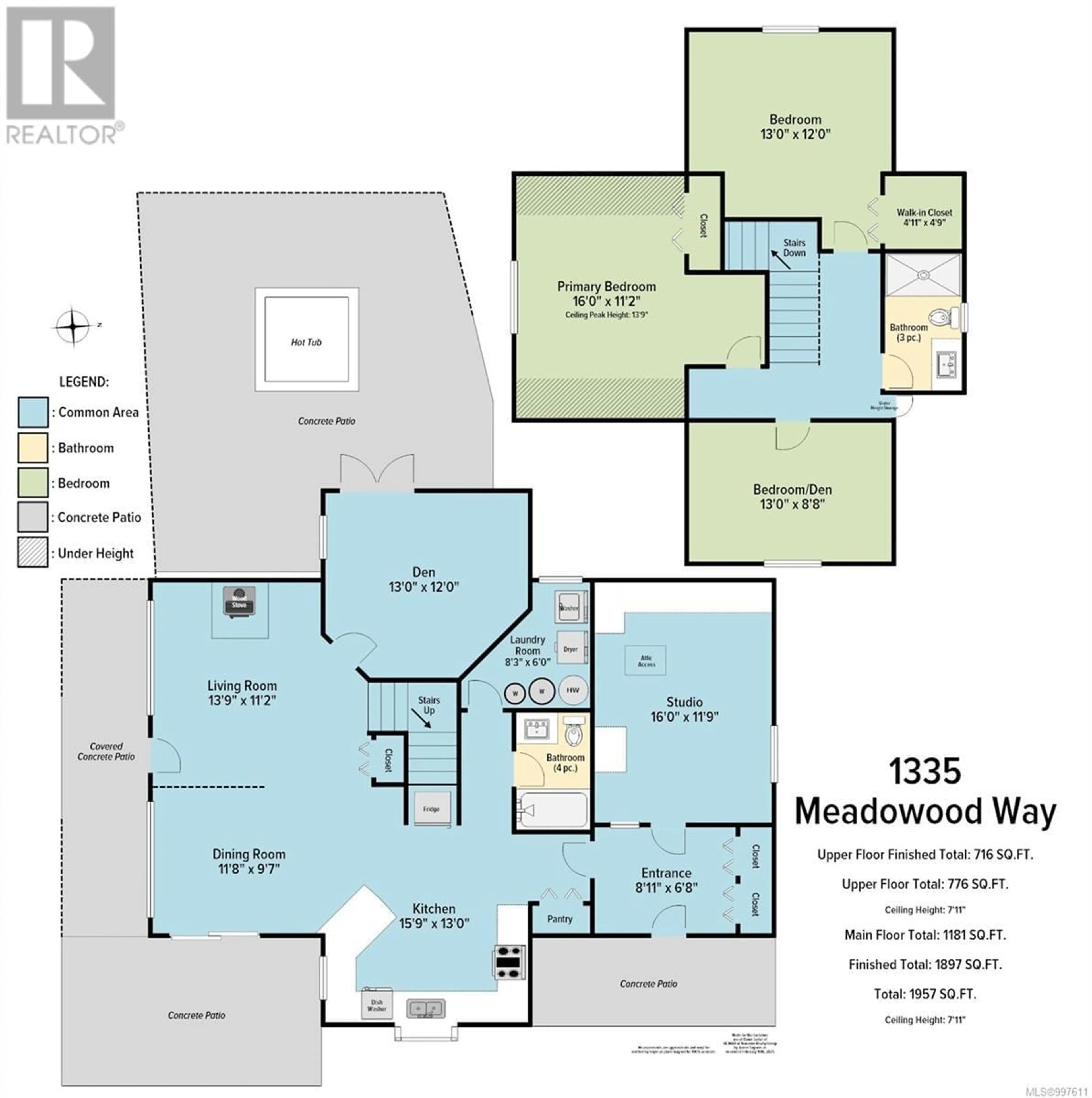 Floor plan for 1335 MEADOWOOD WAY, Qualicum Beach British Columbia V9K2S4