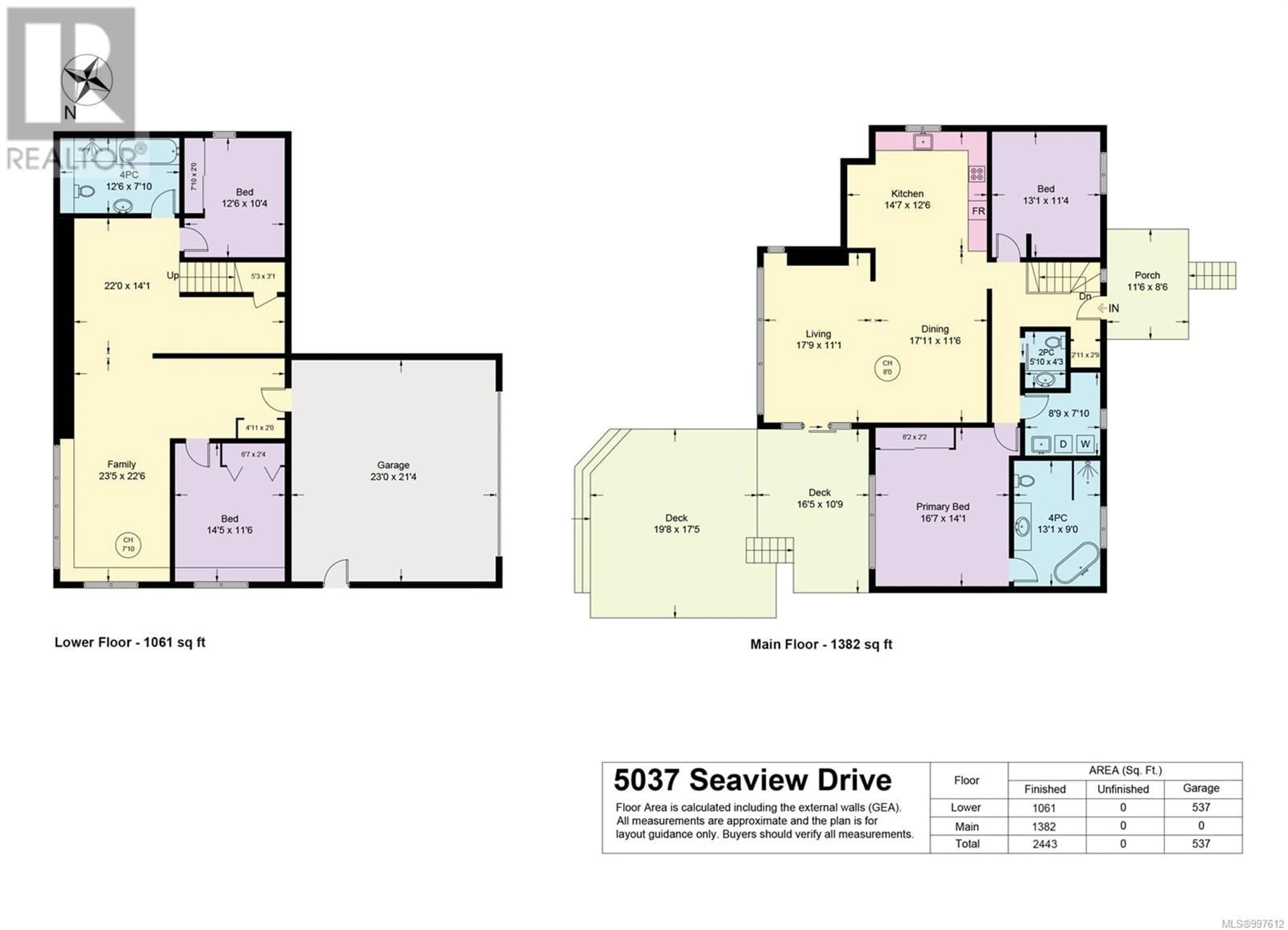 Floor plan for 5037 SEAVIEW DRIVE, Bowser British Columbia V0R1G0