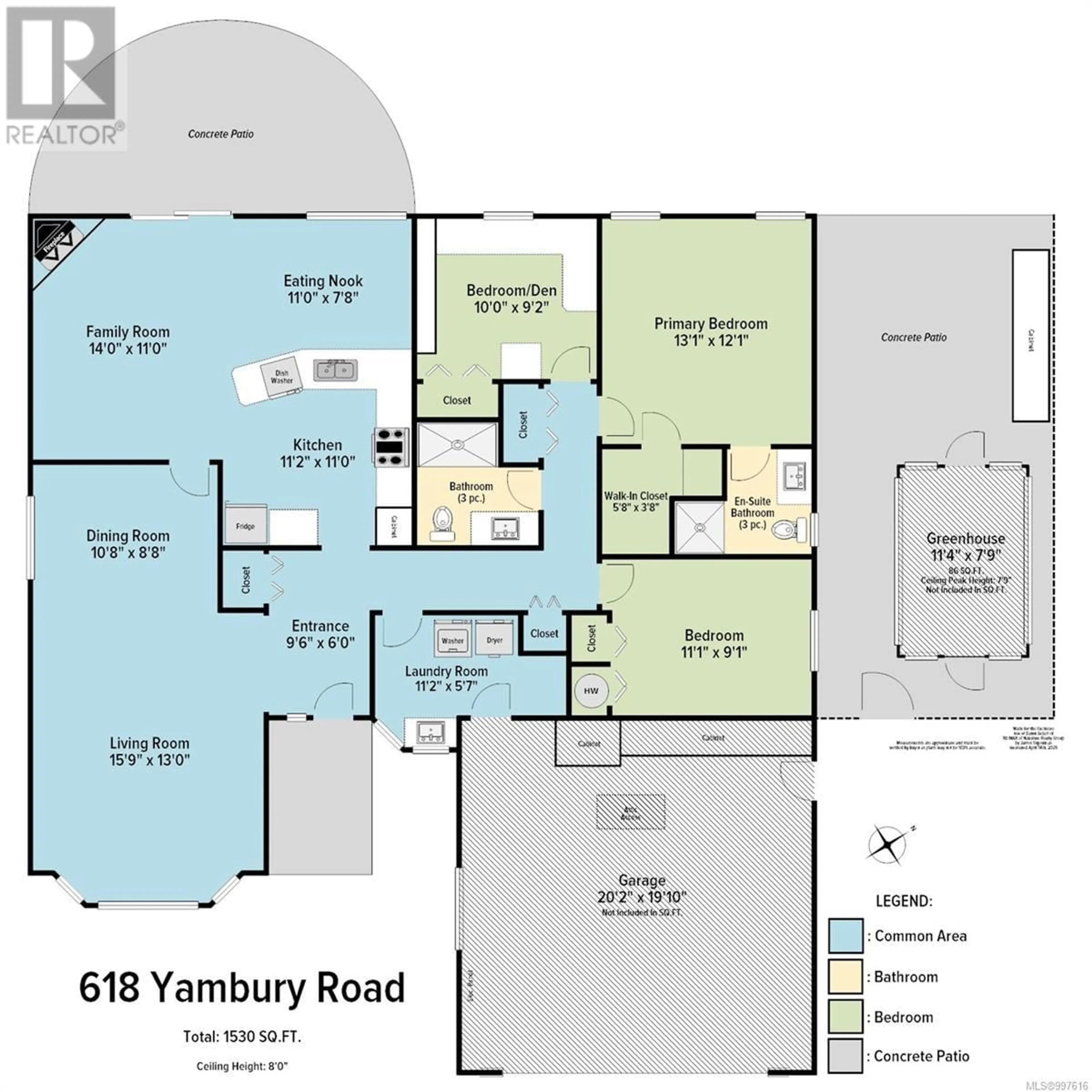 Floor plan for 618 YAMBURY ROAD, Qualicum Beach British Columbia V9K1C5