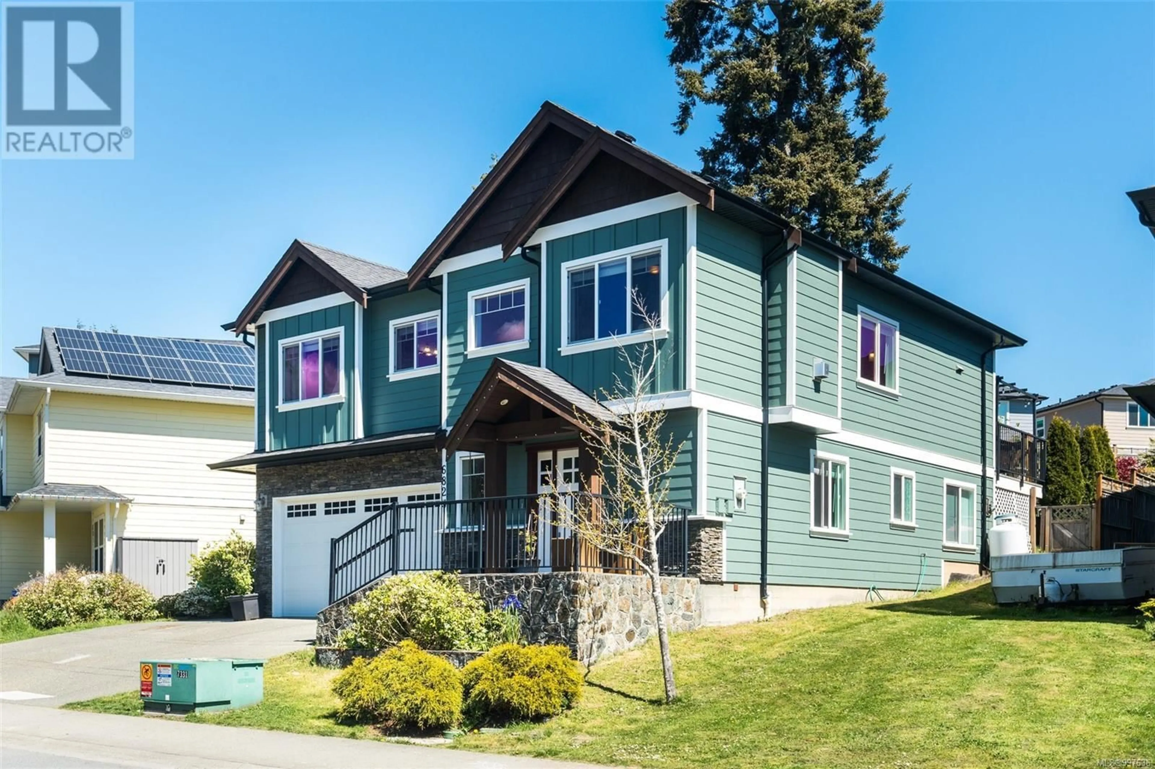 Home with vinyl exterior material, street for 6823 MARSDEN ROAD, Sooke British Columbia V9Z1L3