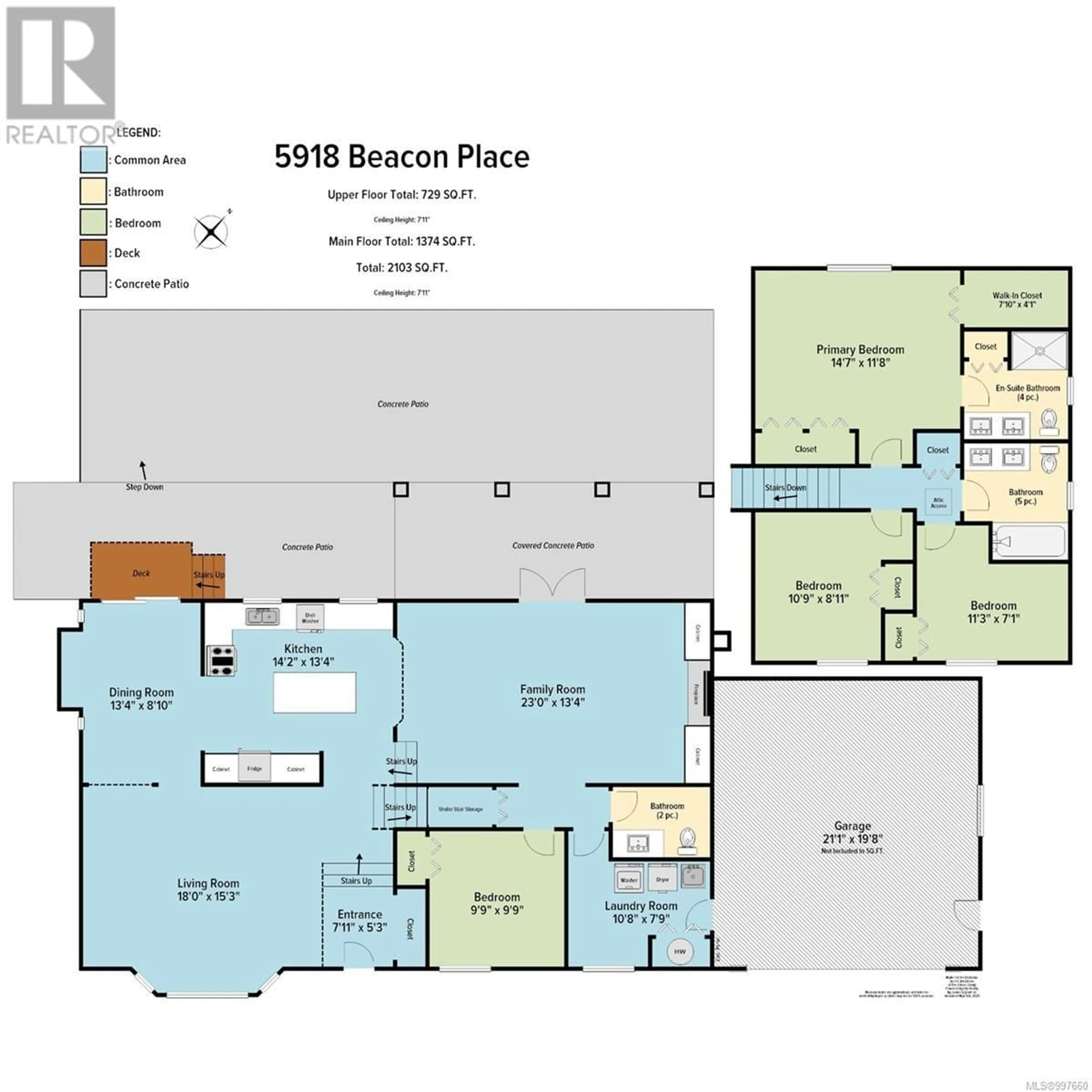 Floor plan for 5918 BEACON PLACE, Nanaimo British Columbia V9V1J6