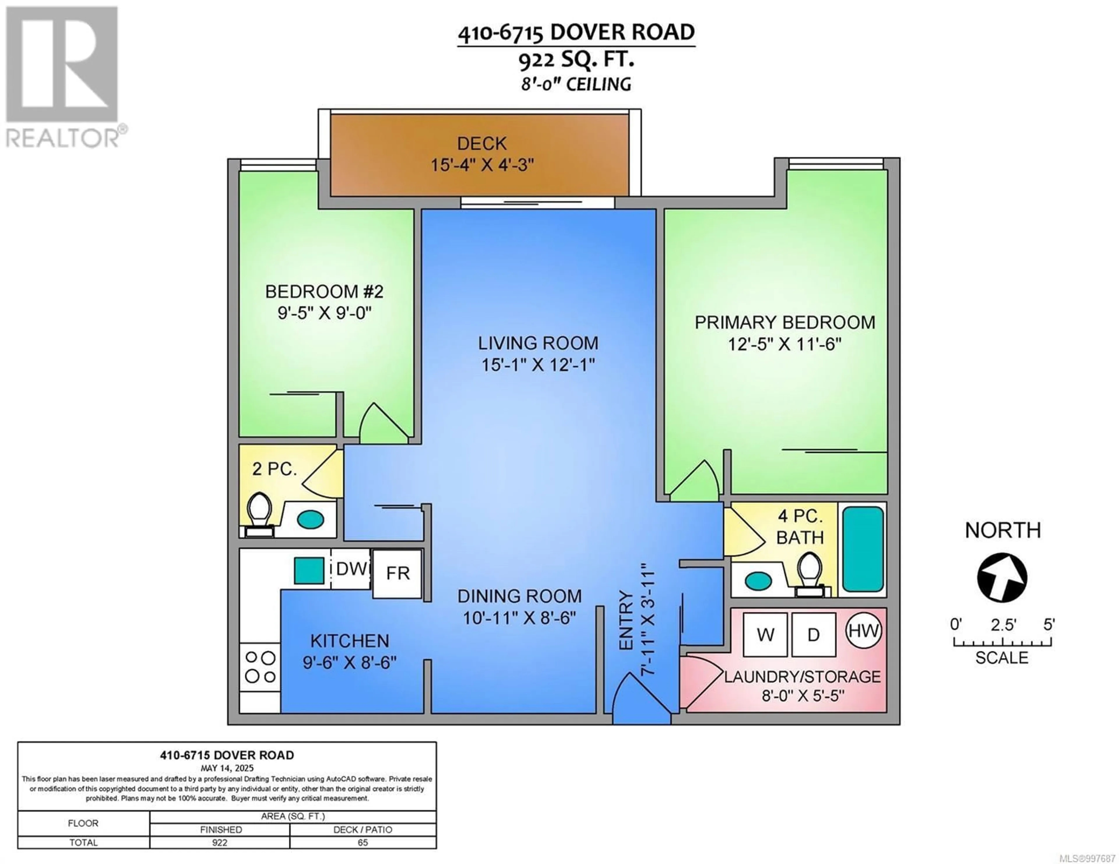 Floor plan for 410 - 6715 DOVER ROAD, Nanaimo British Columbia V9V1L9