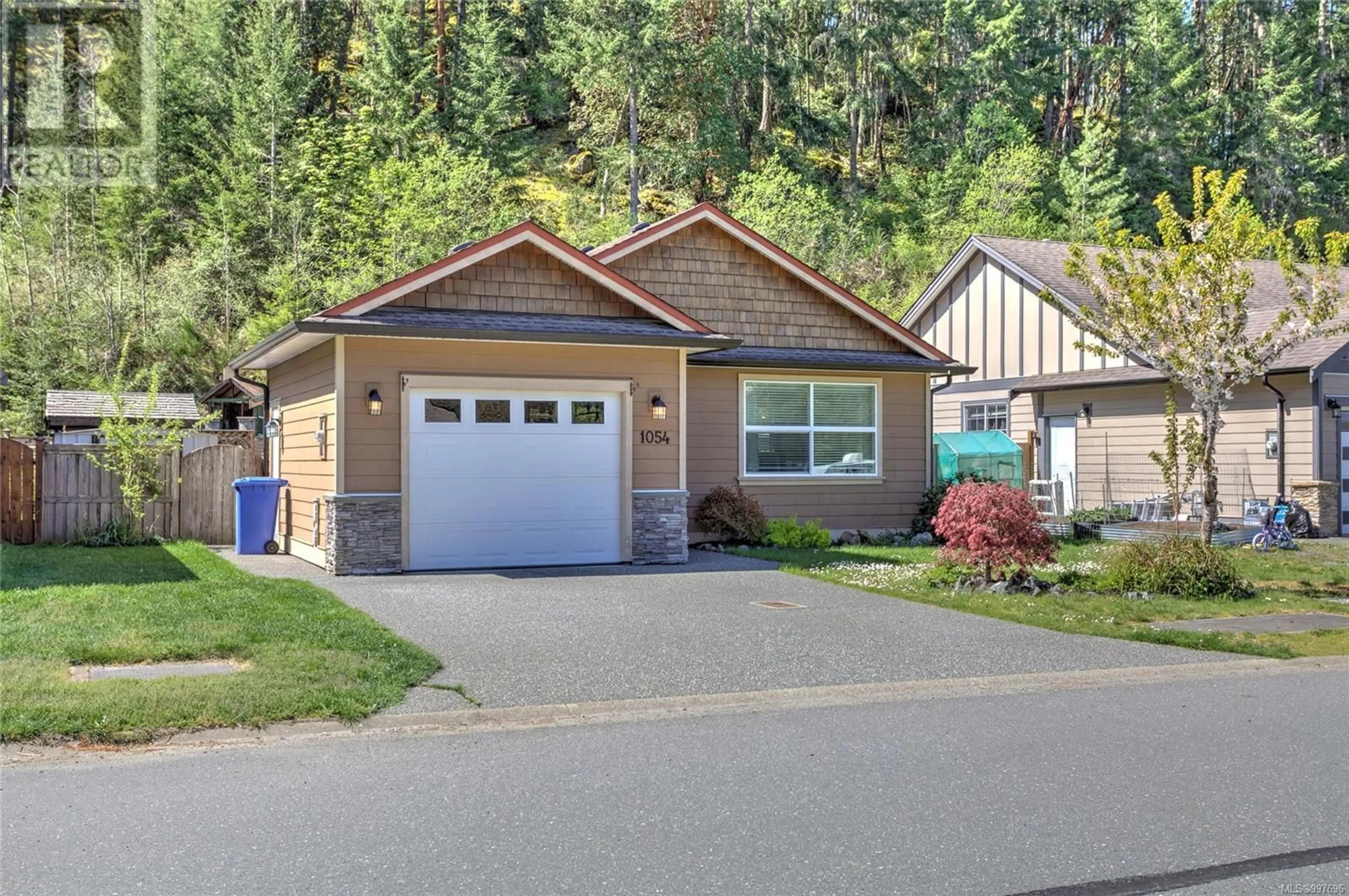 Home with vinyl exterior material, street for 1054 FITZGERALD ROAD, Shawnigan Lake British Columbia V0R2W3