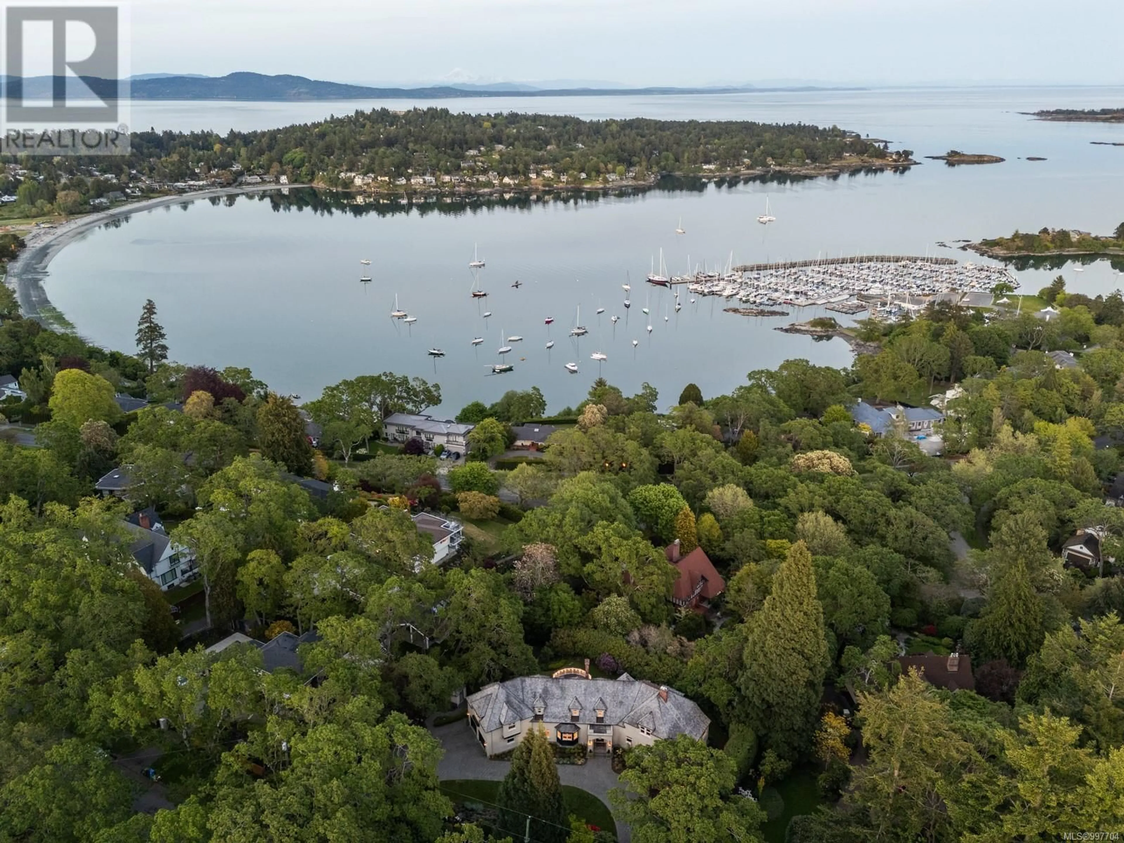 A pic from outside/outdoor area/front of a property/back of a property/a pic from drone, water/lake/river/ocean view for 3525 UPPER TERRACE ROAD, Oak Bay British Columbia V8R6E8