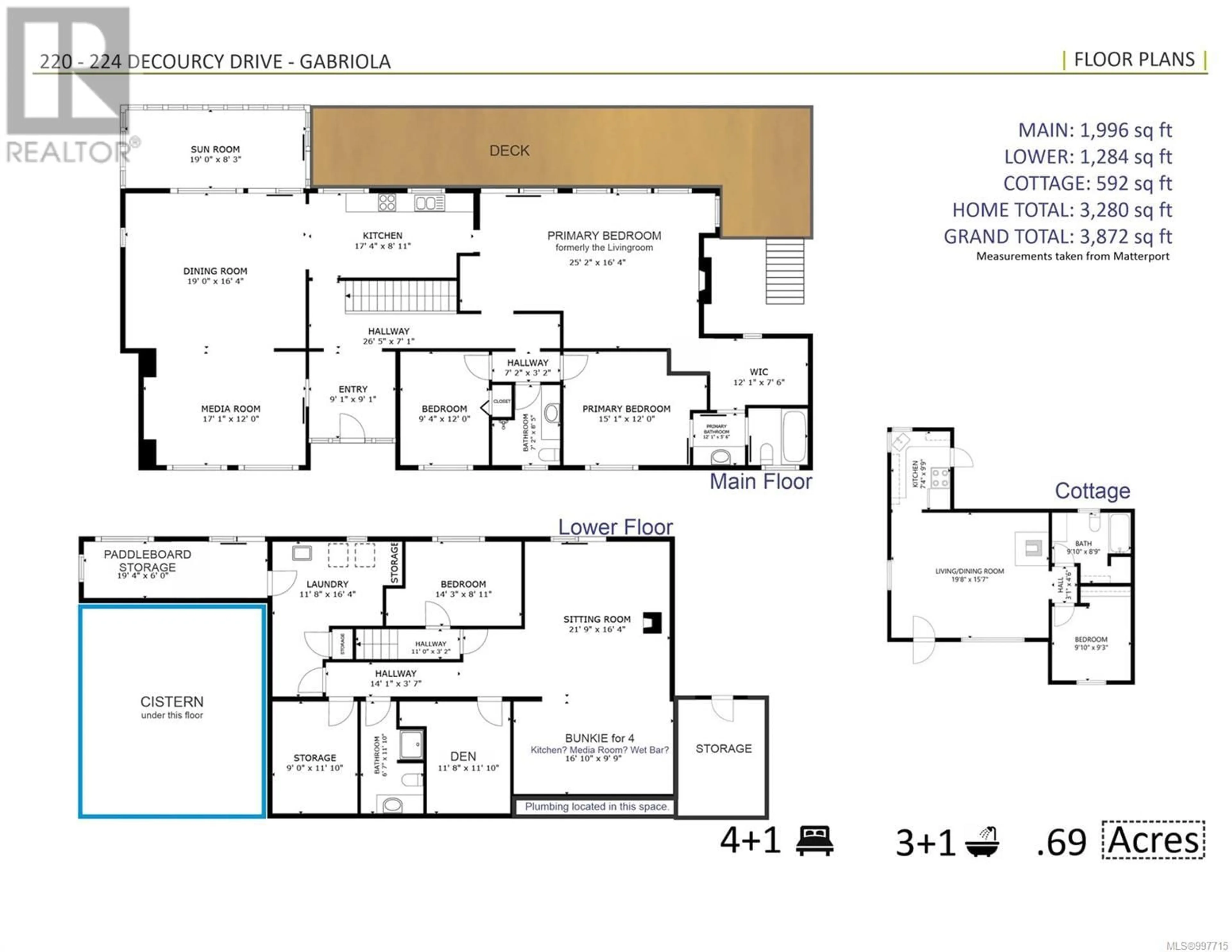 Floor plan for 220-224 DECOURCY DRIVE, Gabriola Island British Columbia V0R1X1