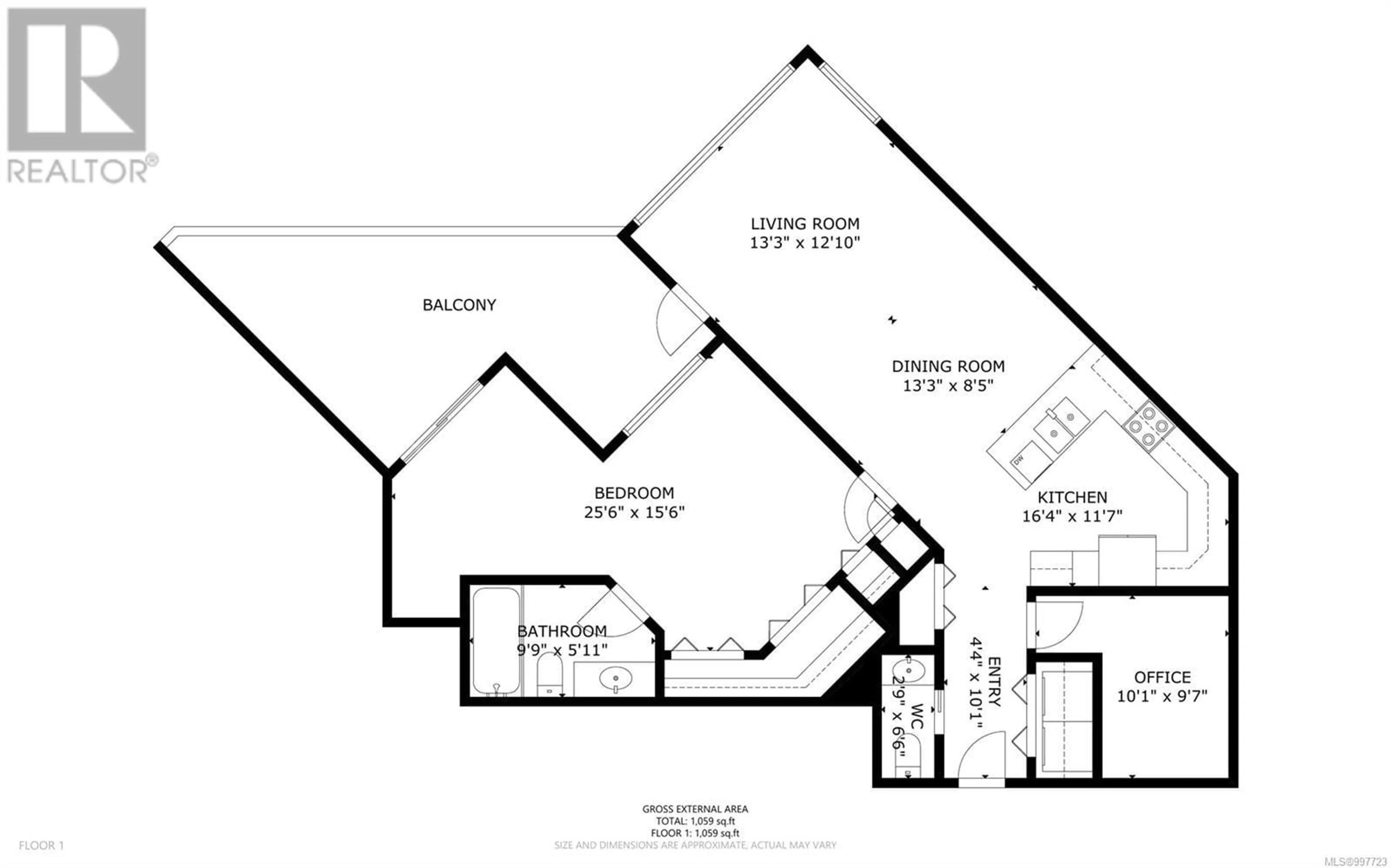 Floor plan for 319 - 350 ISLAND HIGHWAY SOUTH, Campbell River British Columbia V9W1A5