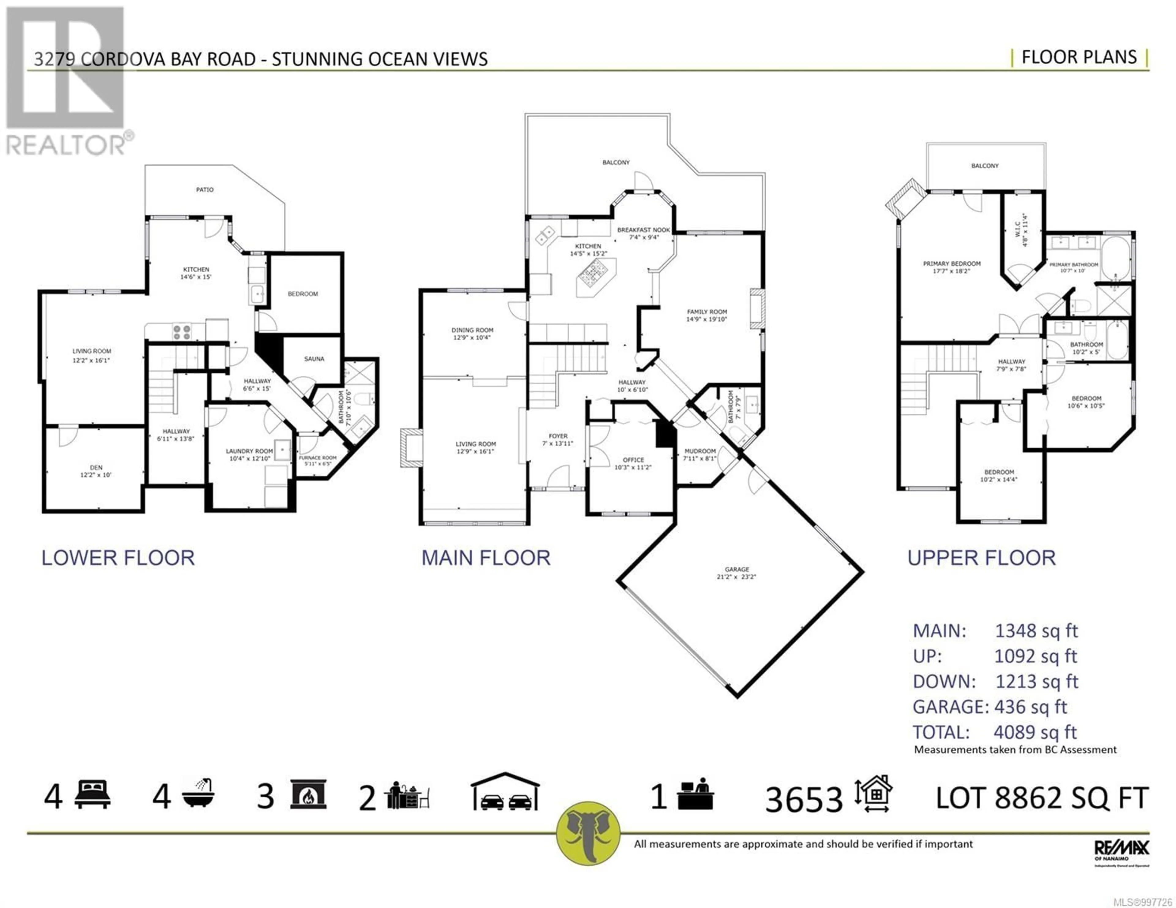 Floor plan for 3279 CORDOVA BAY, Nanaimo British Columbia V9T5X1