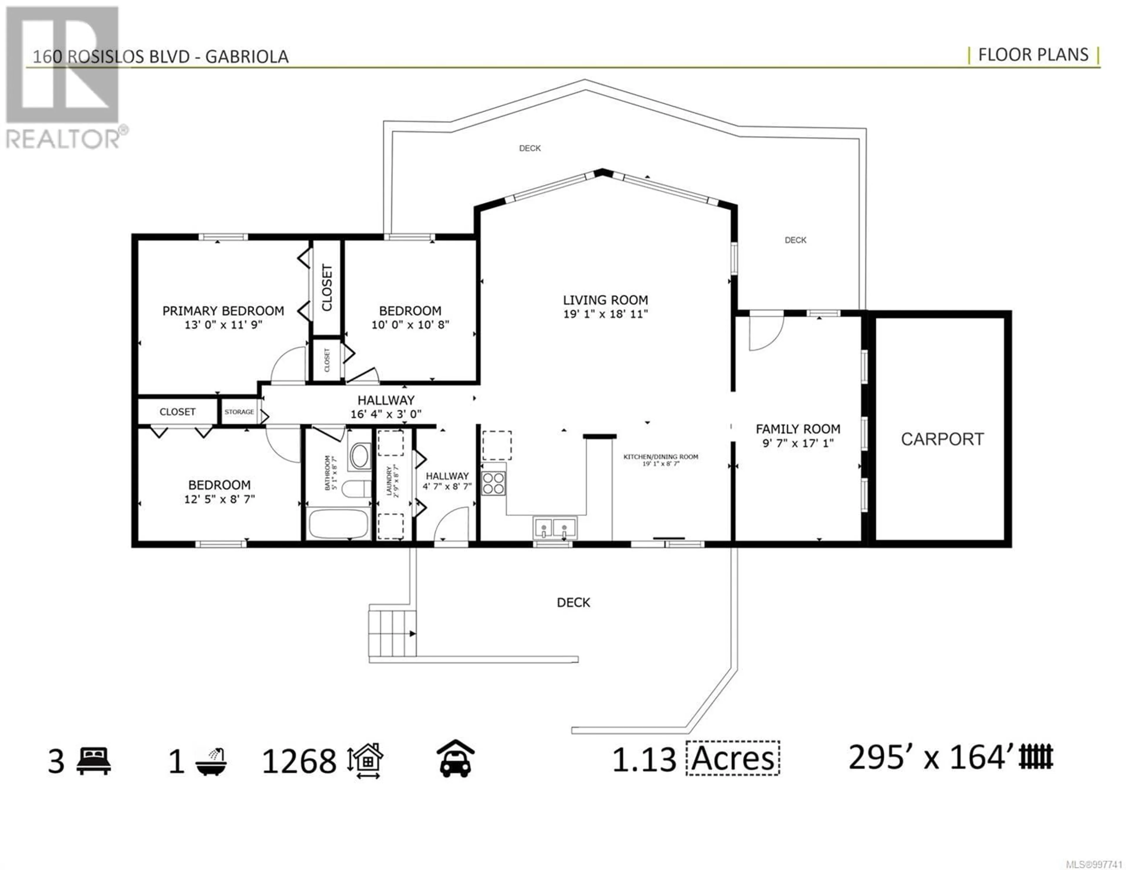 Floor plan for 160 ROSISLOS BOULEVARD, Gabriola Island British Columbia V0R1X1