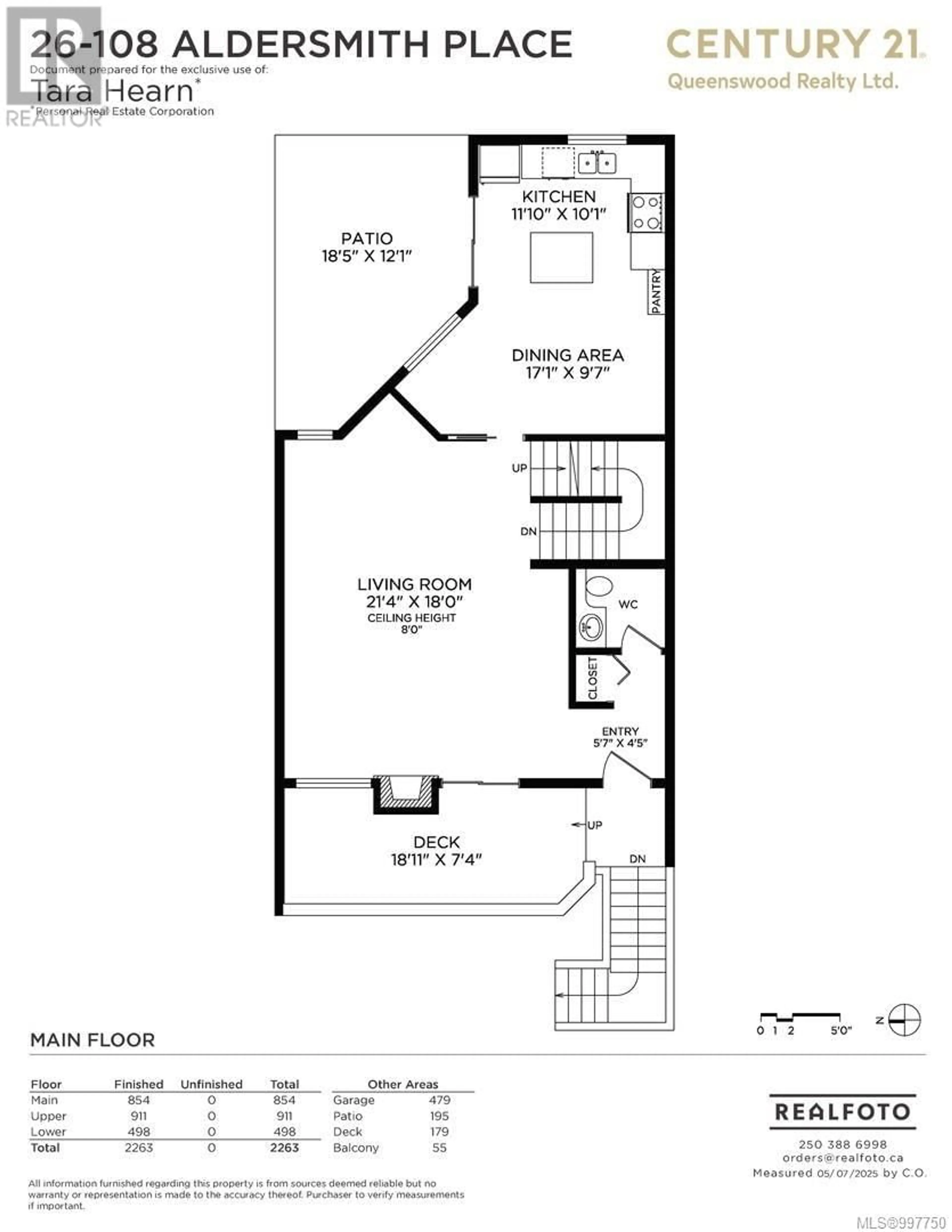 Floor plan for 26 - 108 ALDERSMITH PLACE, View Royal British Columbia V9A7M8