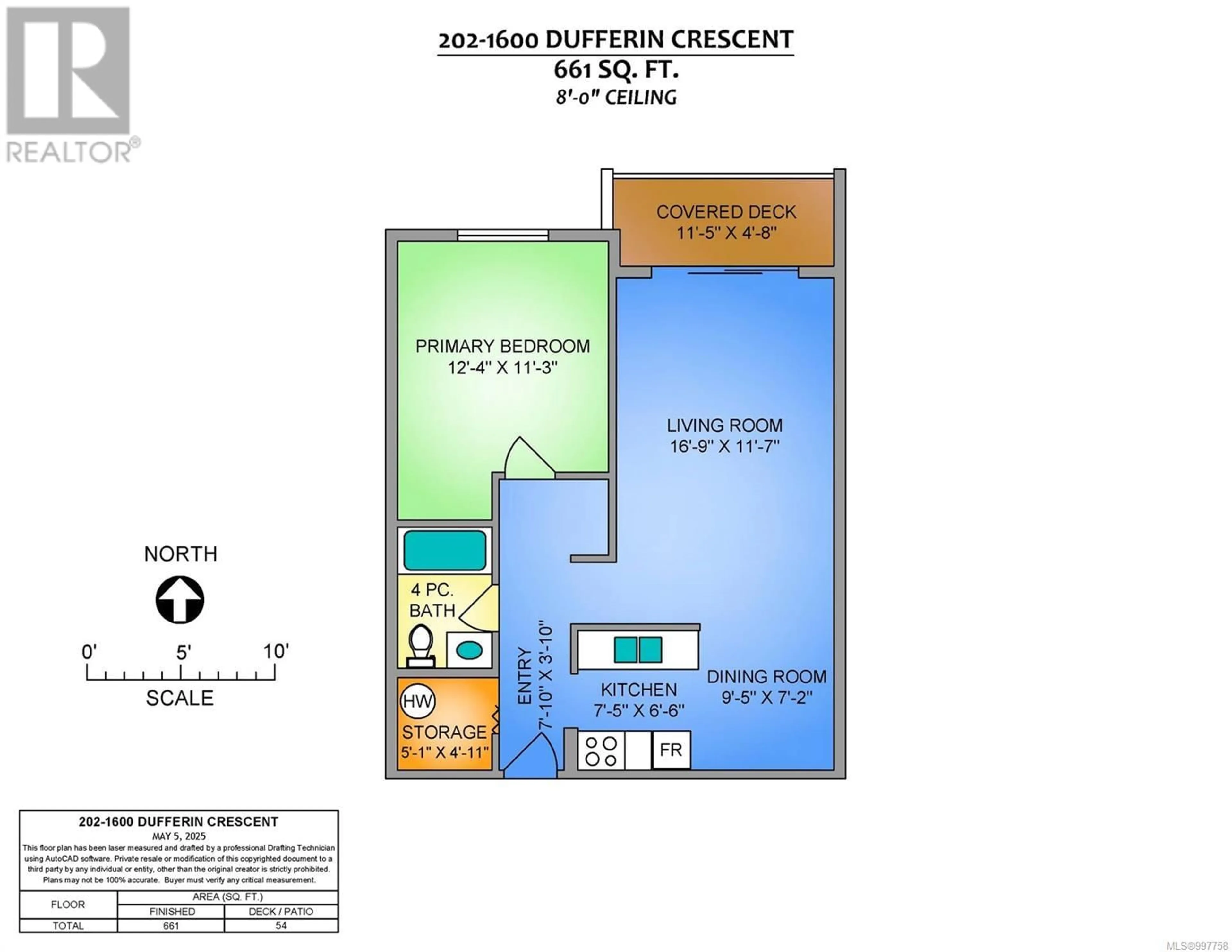 Floor plan for 202 - 1600 DUFFERIN CRESCENT, Nanaimo British Columbia V9S5N2