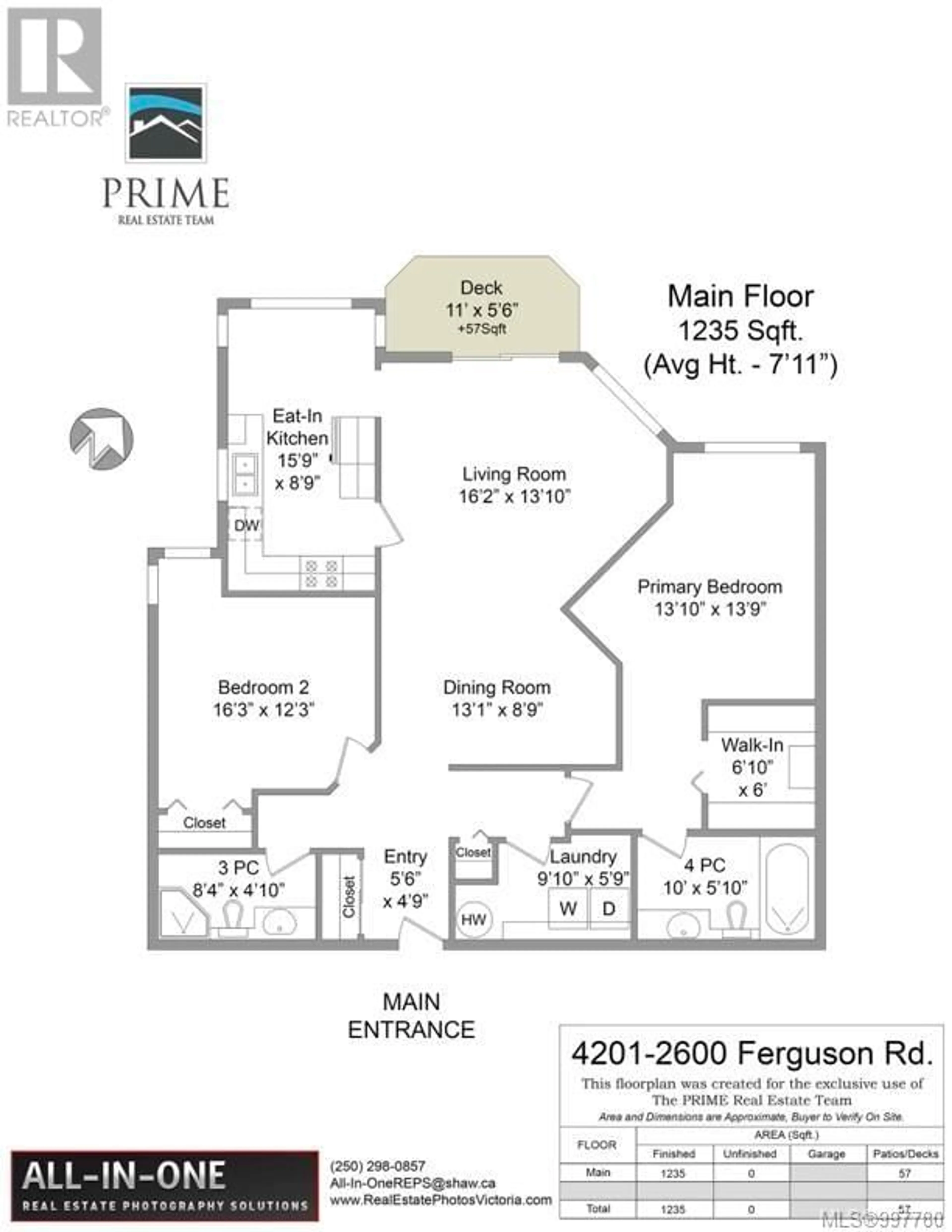 Floor plan for 4201 - 2600 FERGUSON ROAD, Central Saanich British Columbia V8M2C1