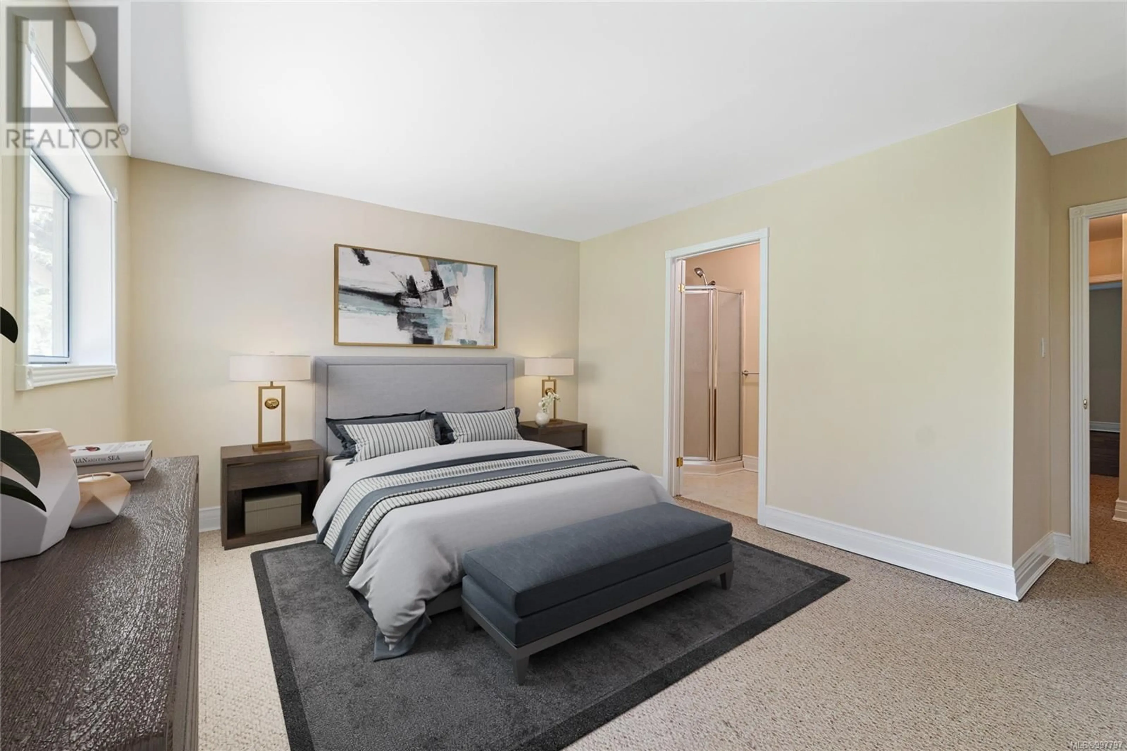 Bedroom with bed, carpet floor for 190 ROSISLOS BOULEVARD, Gabriola Island British Columbia V0R1X1