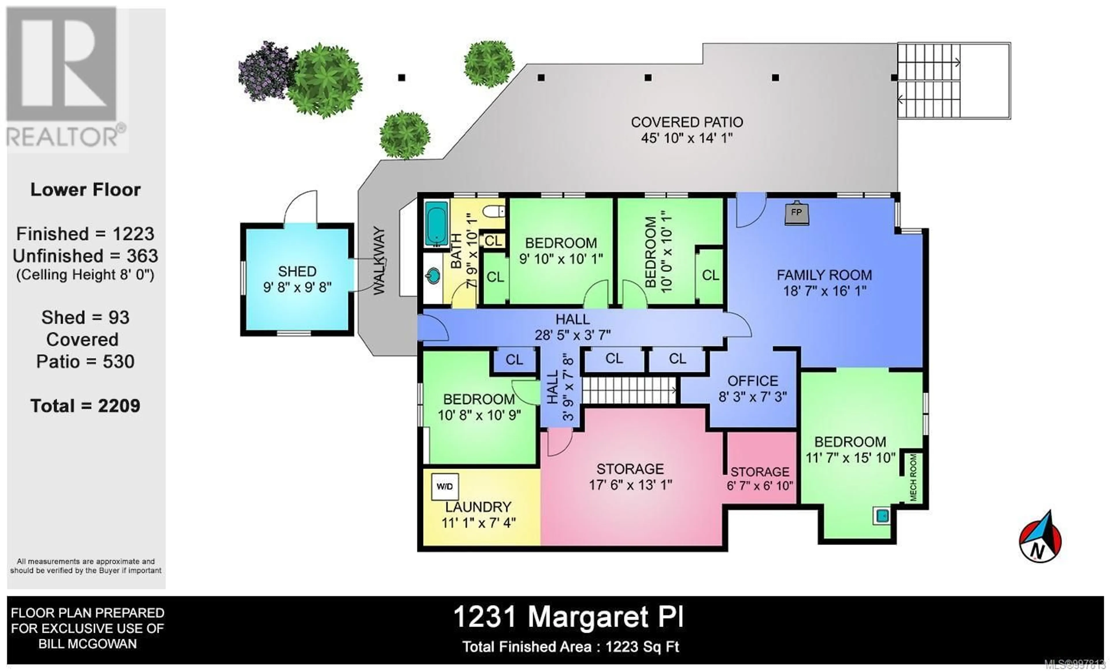 Floor plan for 1231 MARGARET PLACE, Duncan British Columbia V9L5R6