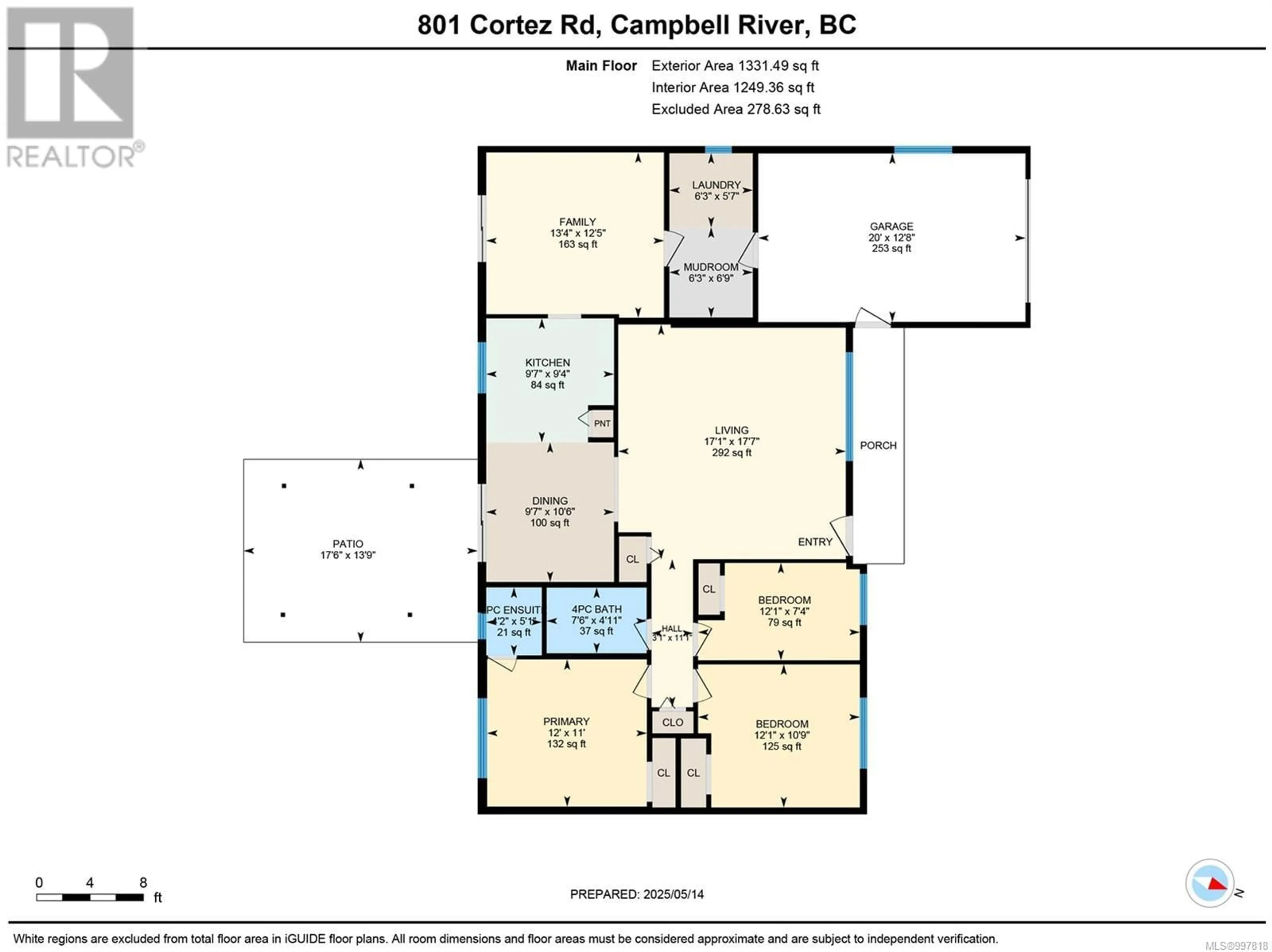 Floor plan for 801 CORTEZ ROAD, Campbell River British Columbia V9W6J9
