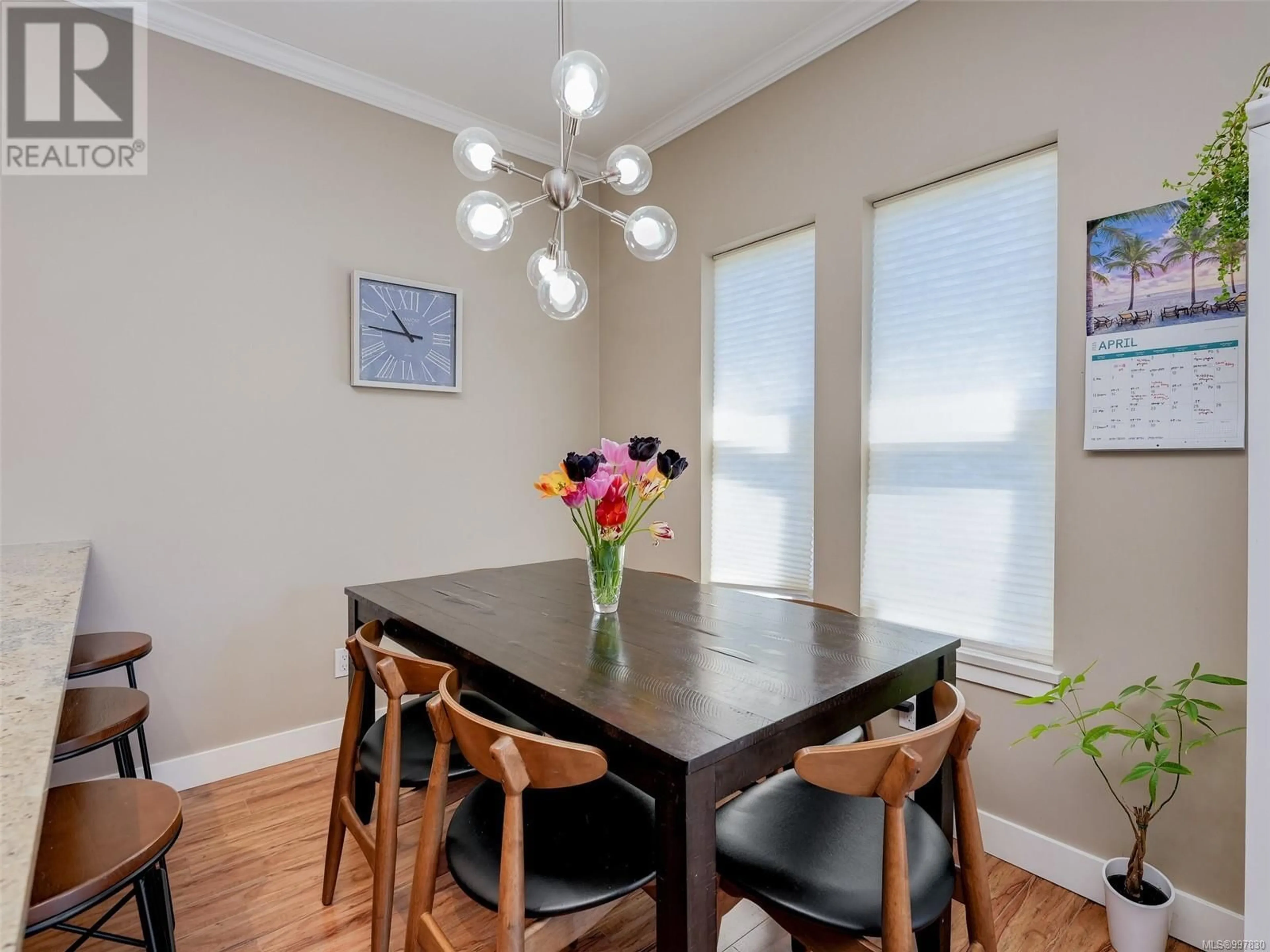 Dining room, wood/laminate floor for 3307 MERLIN ROAD, Langford British Columbia V9C0H3