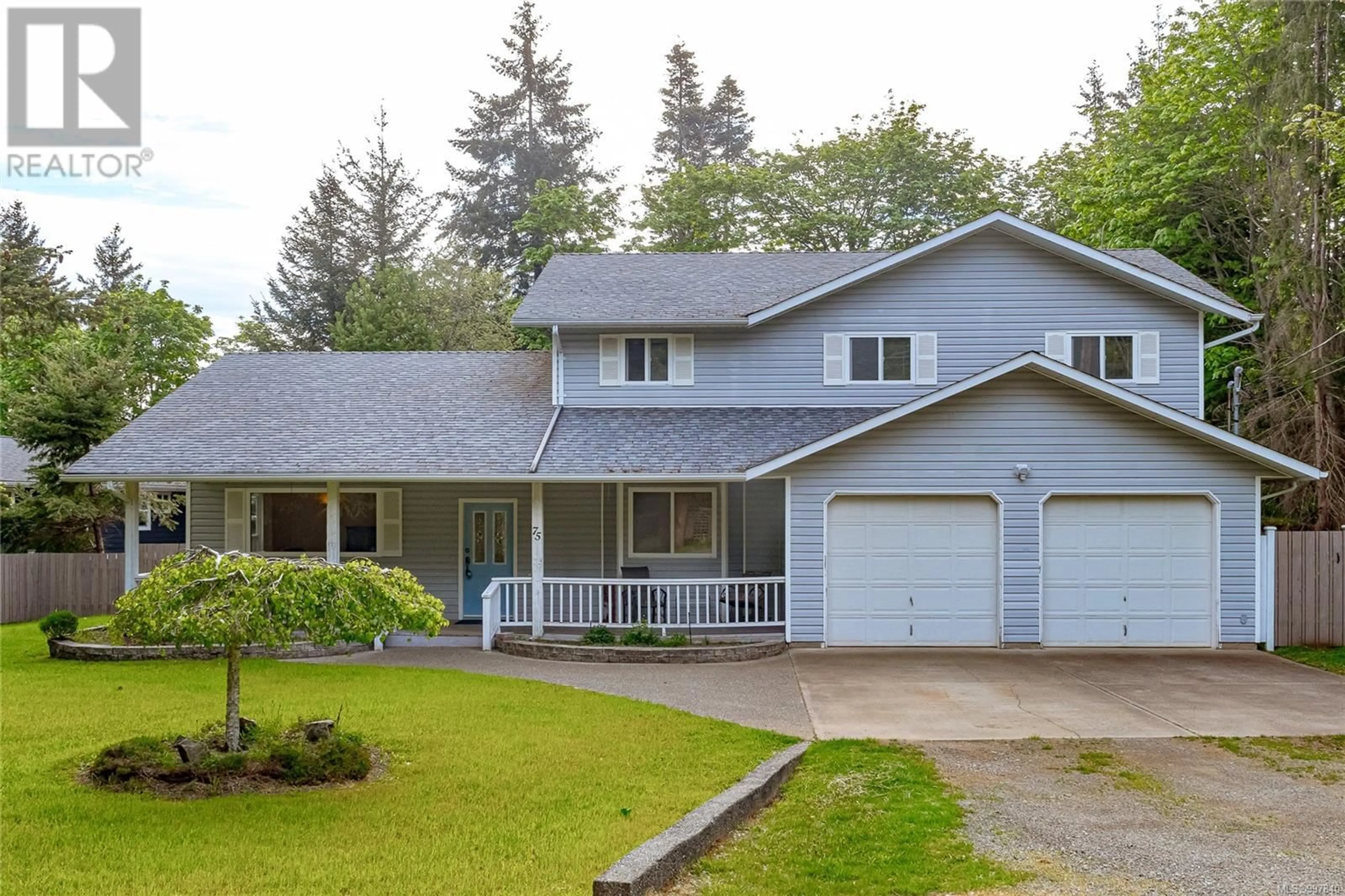 Home with vinyl exterior material, street for 75 JAMIESON ROAD, Bowser British Columbia V0R1G0