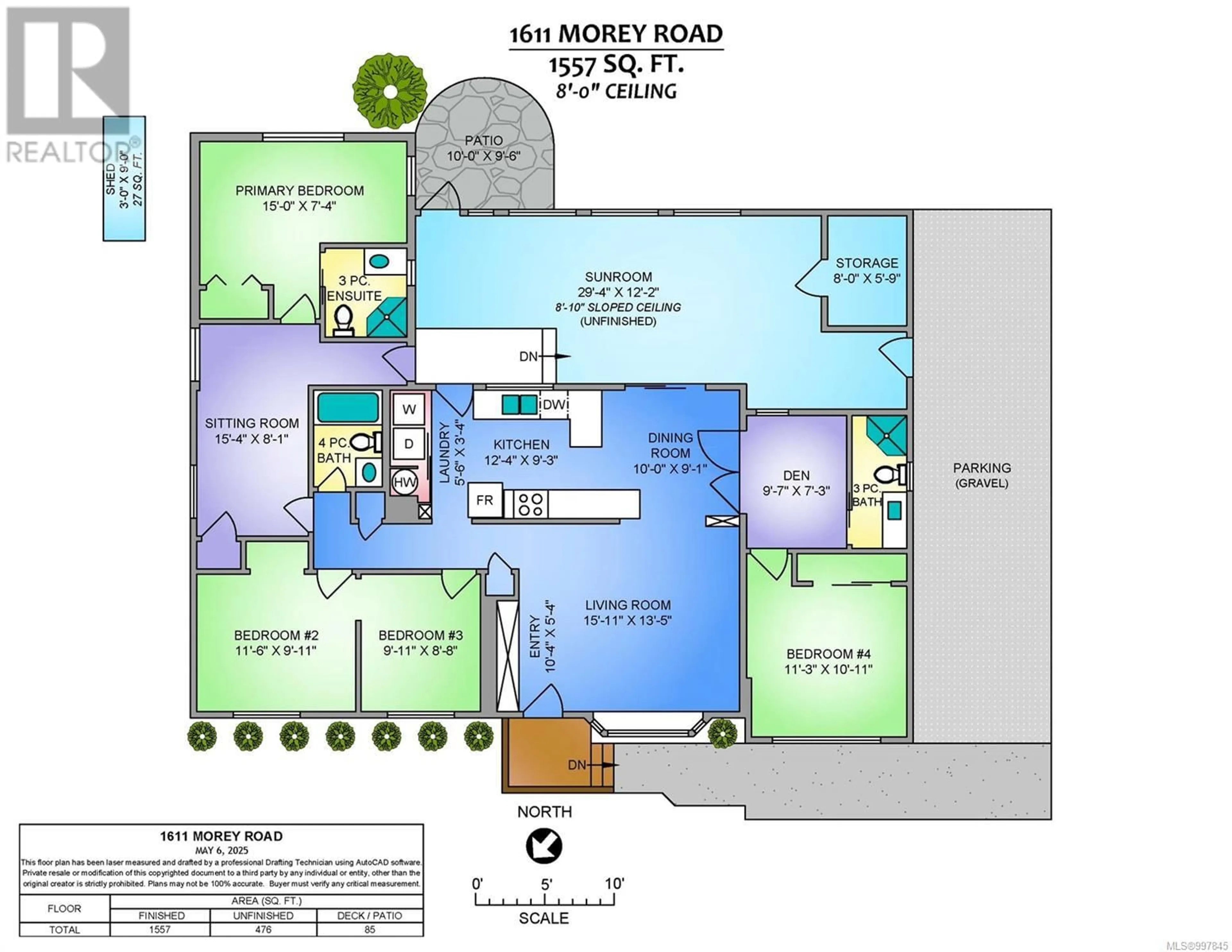 Floor plan for 1611 MOREY ROAD, Nanaimo British Columbia V9S1J6