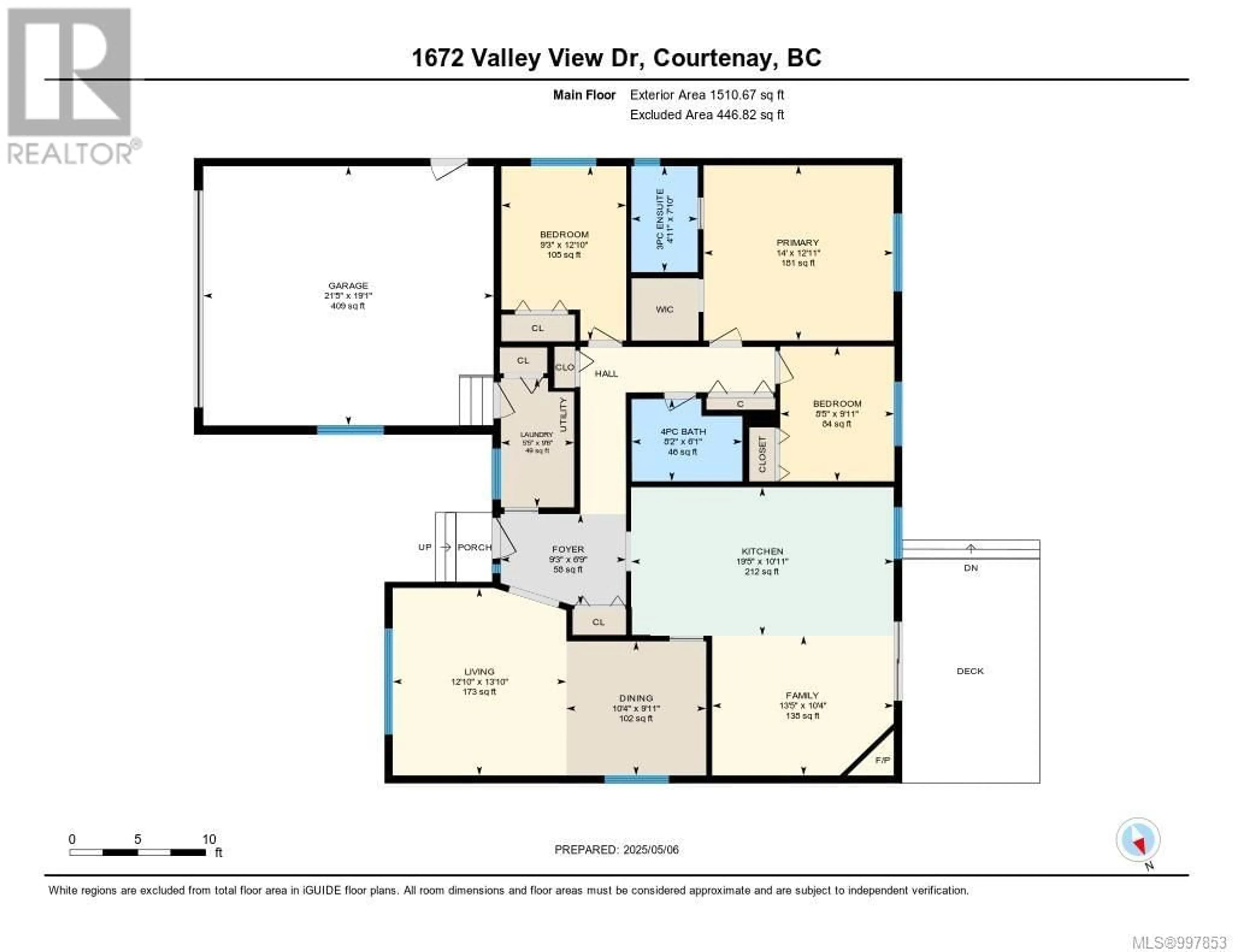 Floor plan for 1672 VALLEY VIEW DRIVE, Courtenay British Columbia V9N9A7