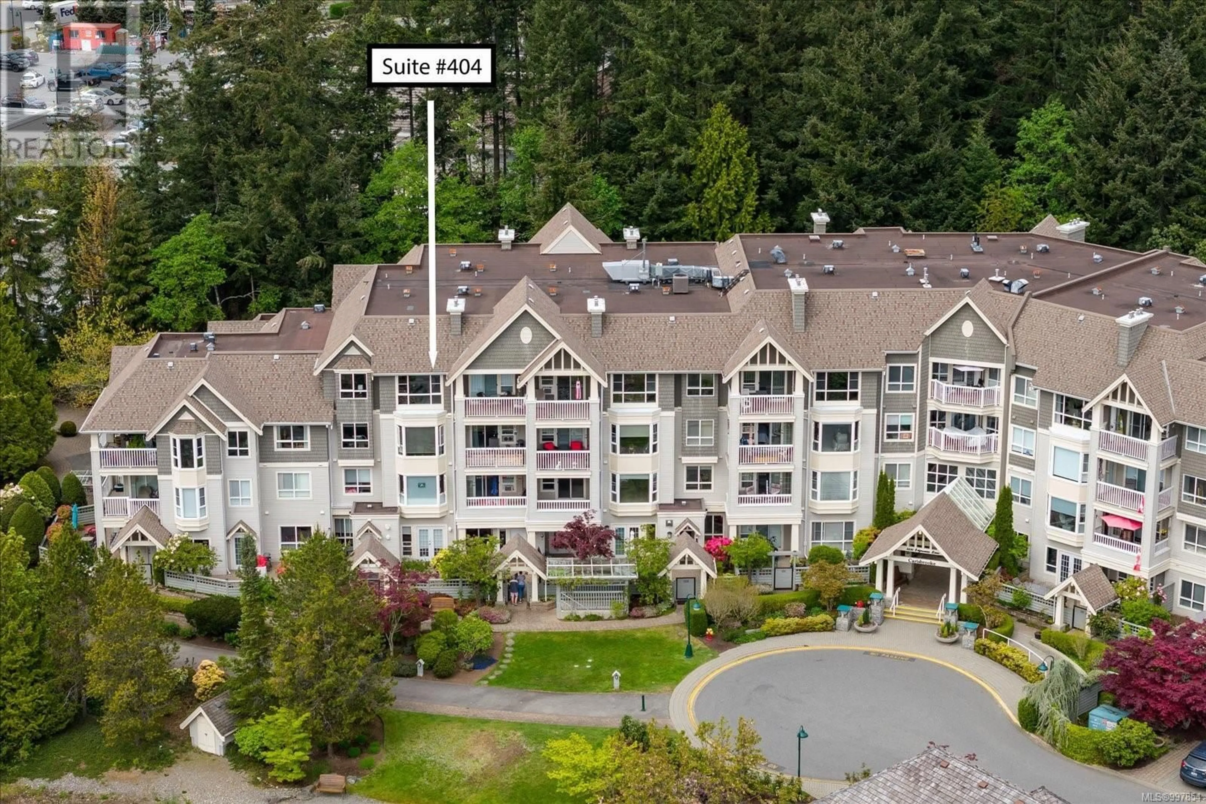 A pic from outside/outdoor area/front of a property/back of a property/a pic from drone, mountain view for 404 - 5620 EDGEWATER LANE, Nanaimo British Columbia V9T6K1