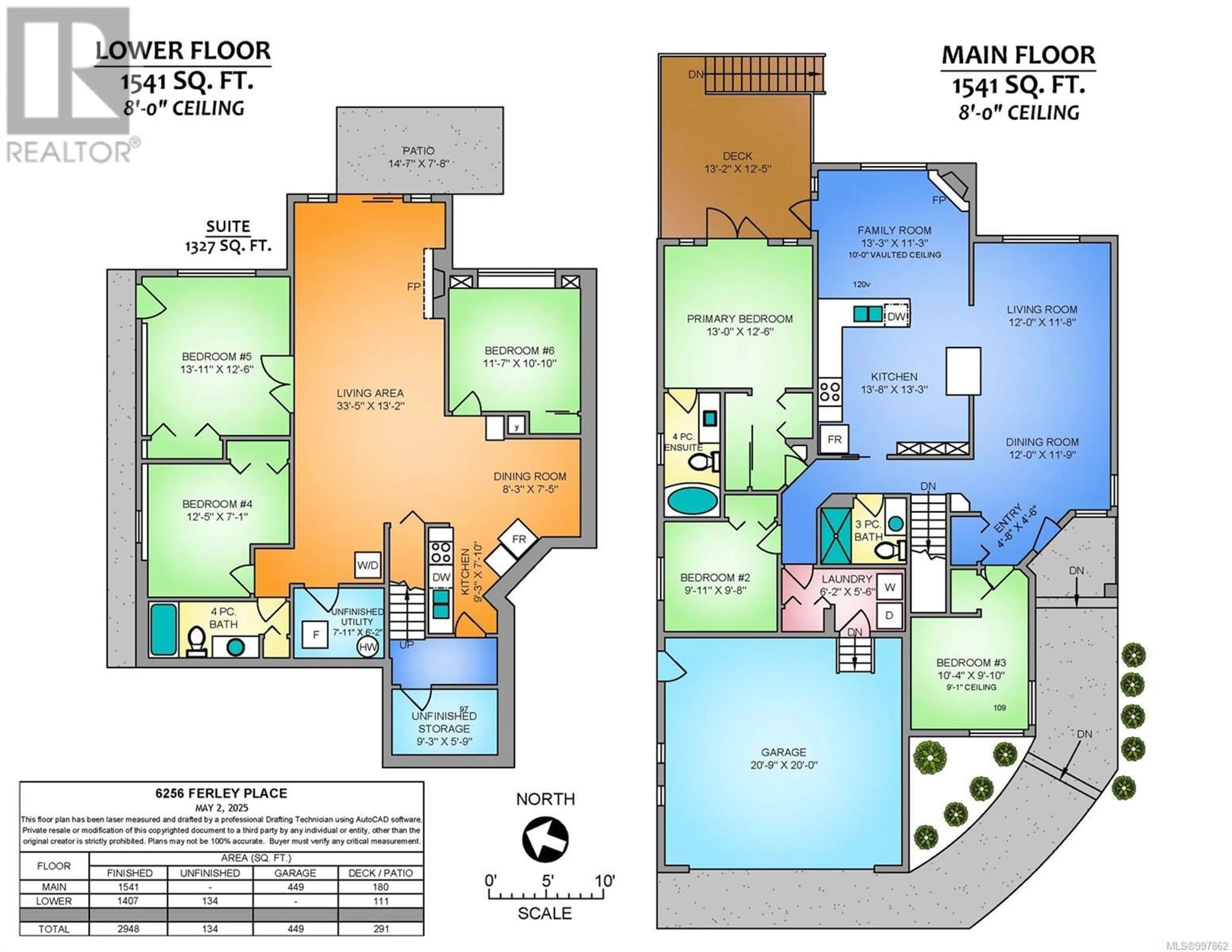 Floor plan for 6256 FERLEY PLACE, Nanaimo British Columbia V9V1S2