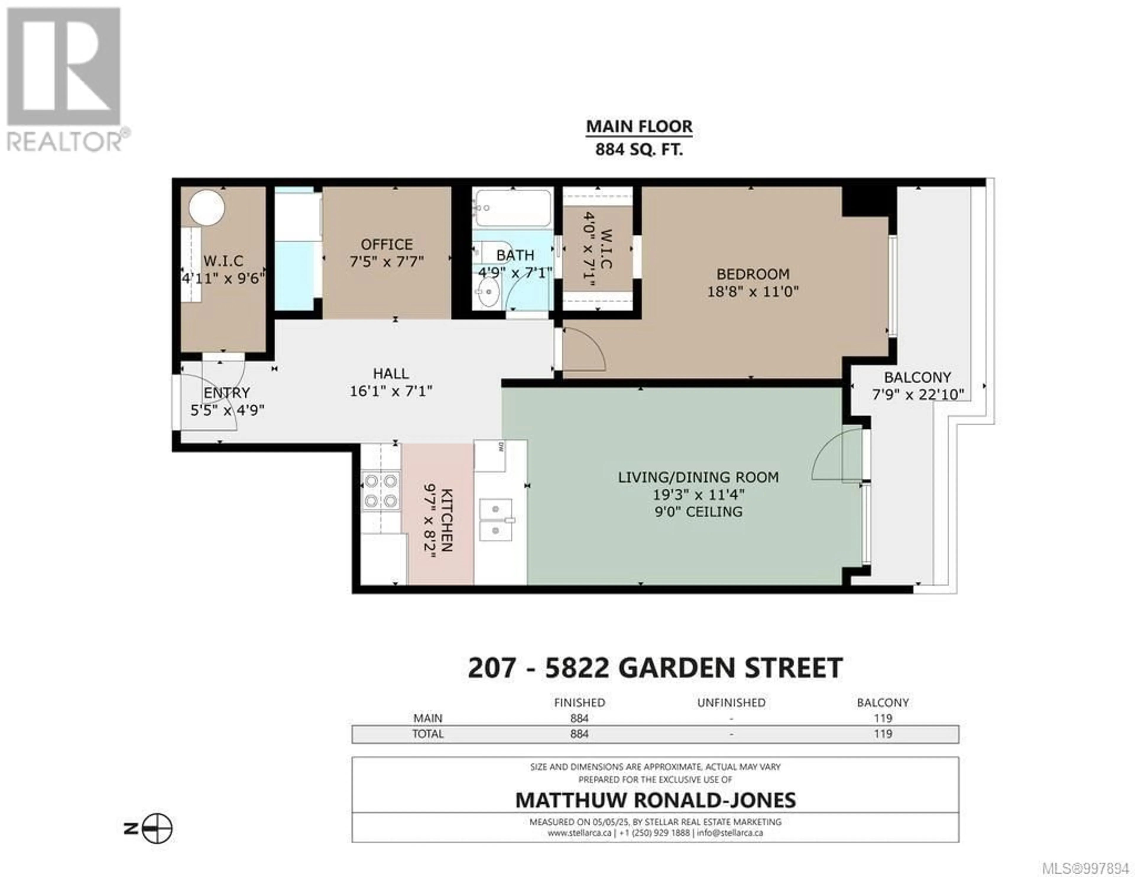 Floor plan for 207 - 5822 GARDEN STREET, Duncan British Columbia V9L3V3