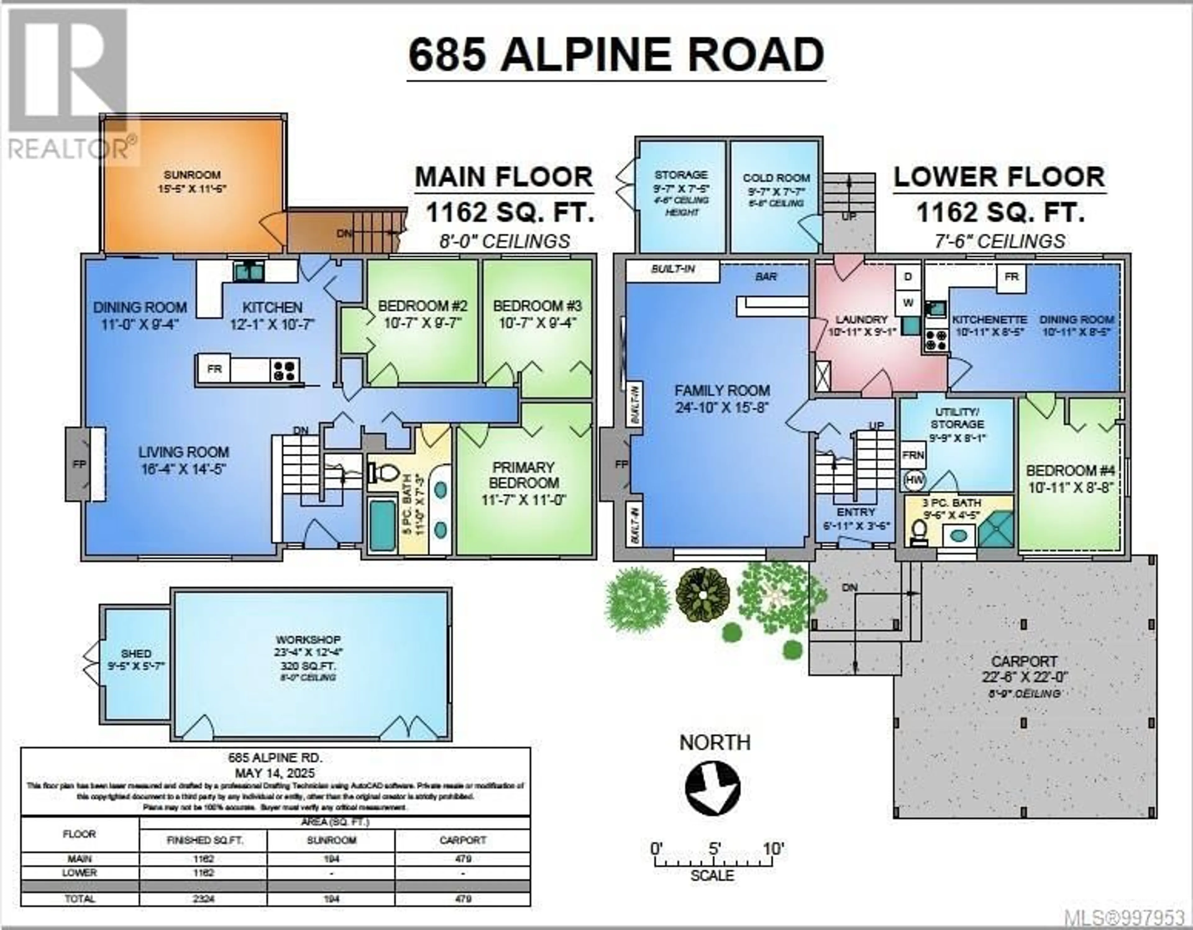 Floor plan for 685 ALPINE ROAD, Campbell River British Columbia V9W3X8