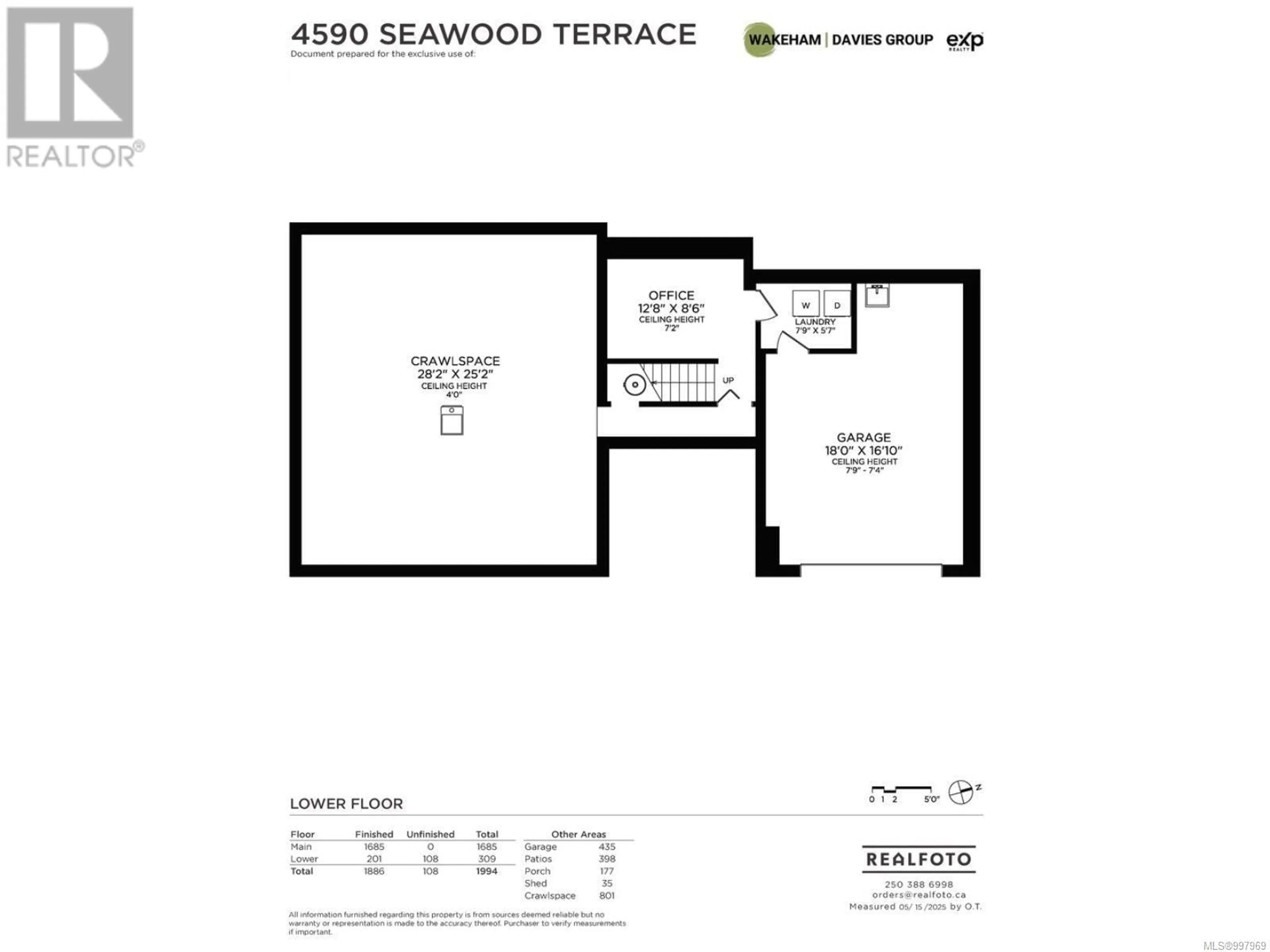 Floor plan for 4590 SEAWOOD TERRACE, Saanich British Columbia V8N3W2