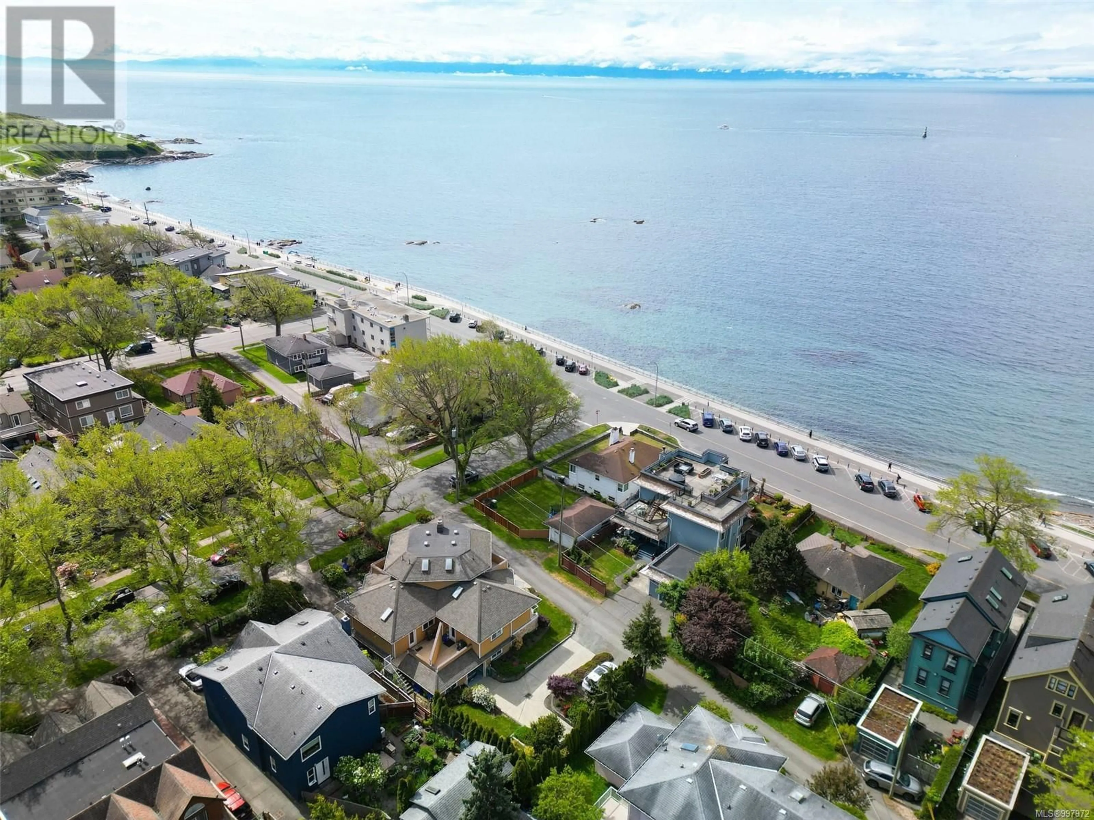 A pic from outside/outdoor area/front of a property/back of a property/a pic from drone, water/lake/river/ocean view for 12 PILOT STREET, Victoria British Columbia V8V2A4