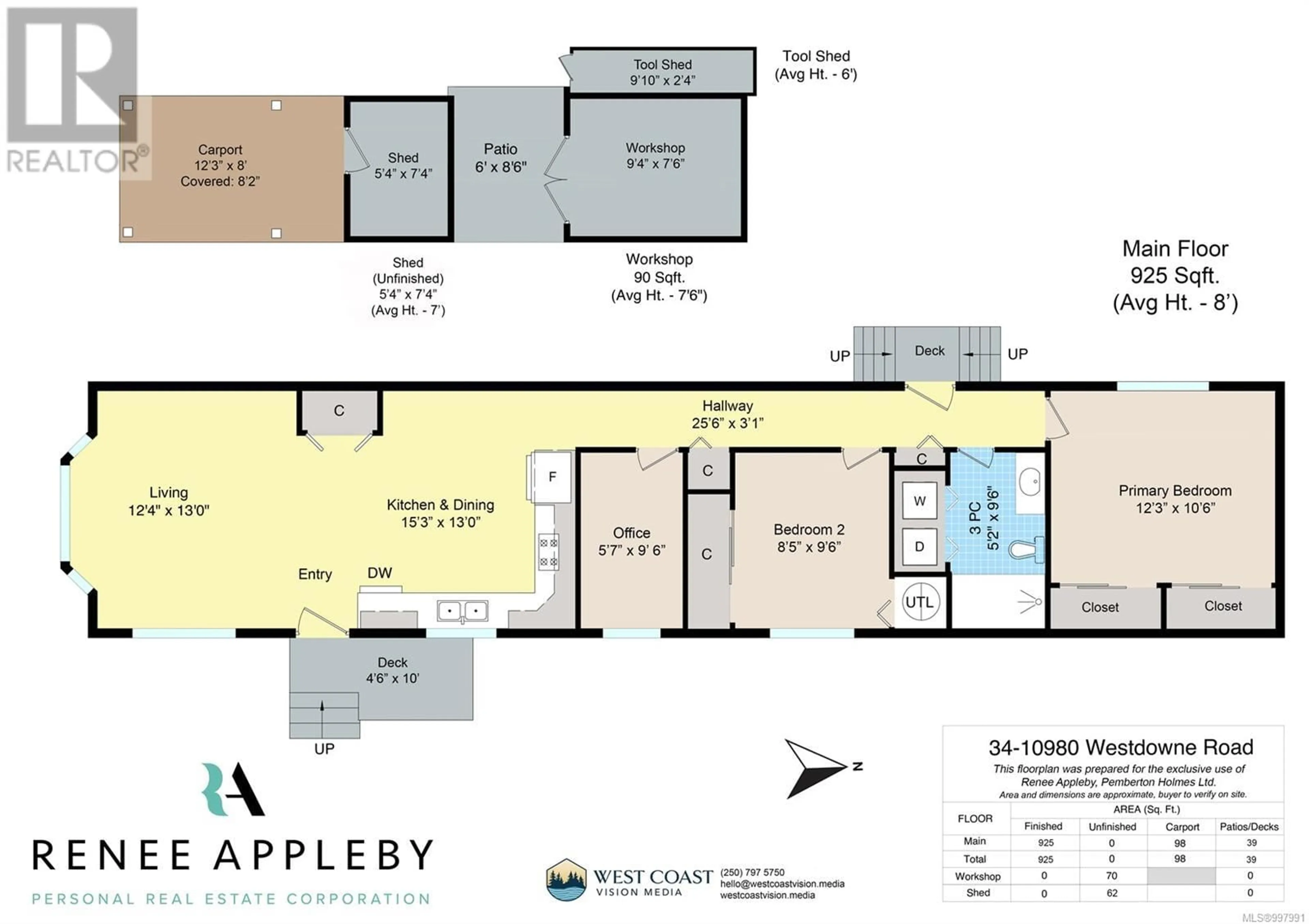 Floor plan for 34 - 10980 WESTDOWNE ROAD, Ladysmith British Columbia V9G1X9