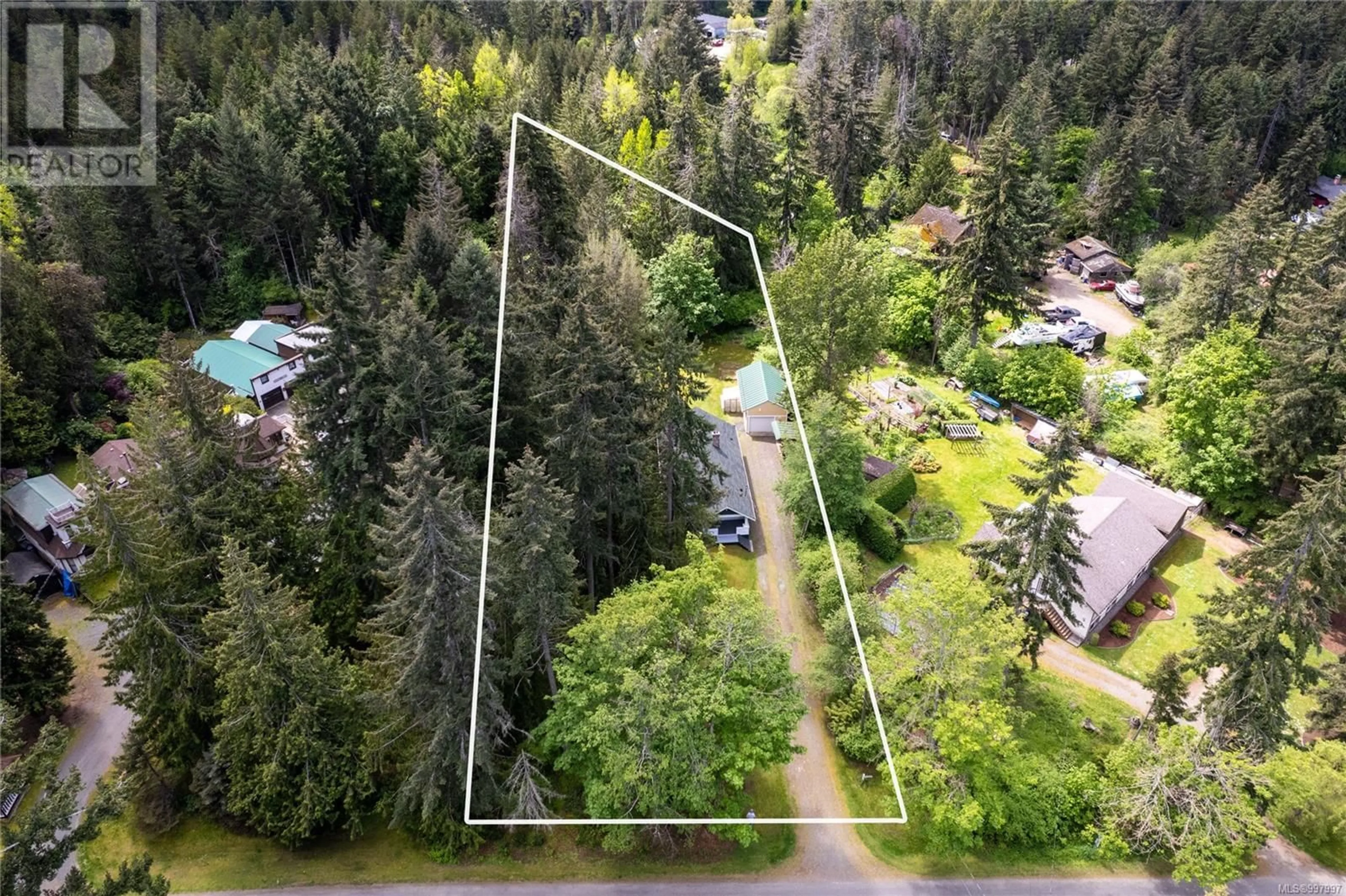 A pic from outside/outdoor area/front of a property/back of a property/a pic from drone, forest/trees view for 1024 LITTLE MOUNTAIN ROAD, Errington British Columbia V9P2C3