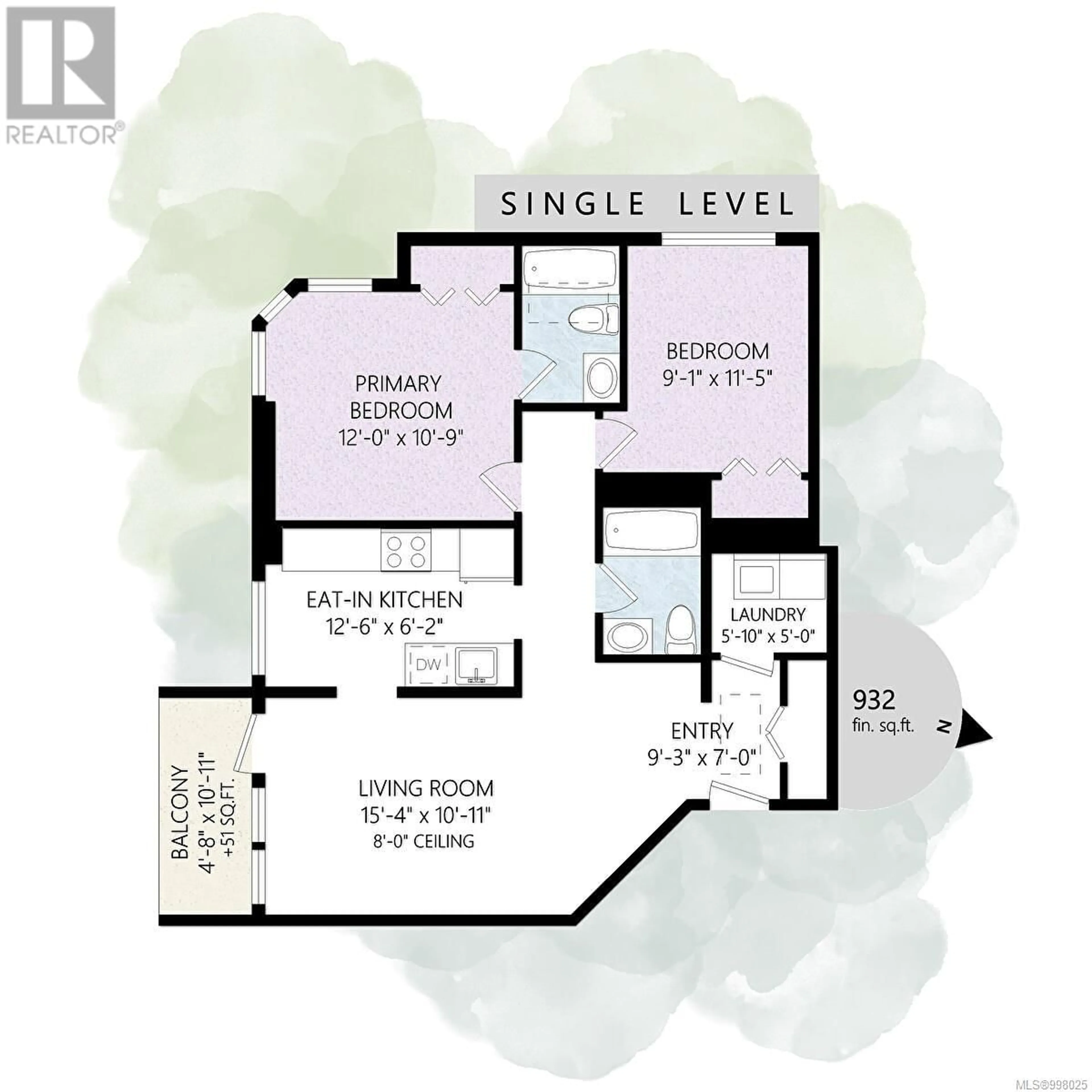 Floor plan for 404 - 1580 CHRISTMAS AVENUE, Saanich British Columbia V8P2X2
